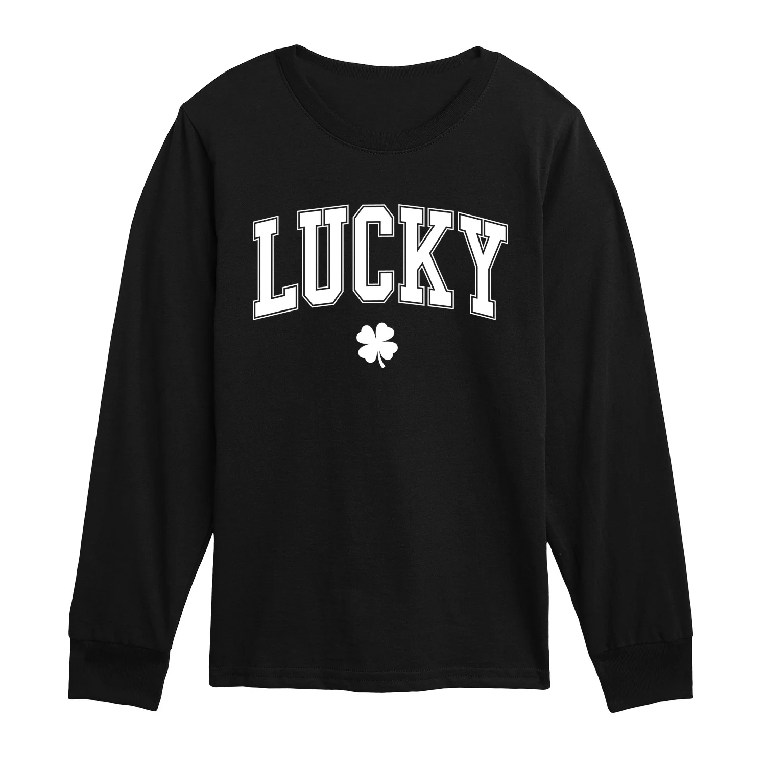Instant Message - Collegiate Lucky - Youth Boys Long Sleeve Graphic T-Shirt - Image 2
