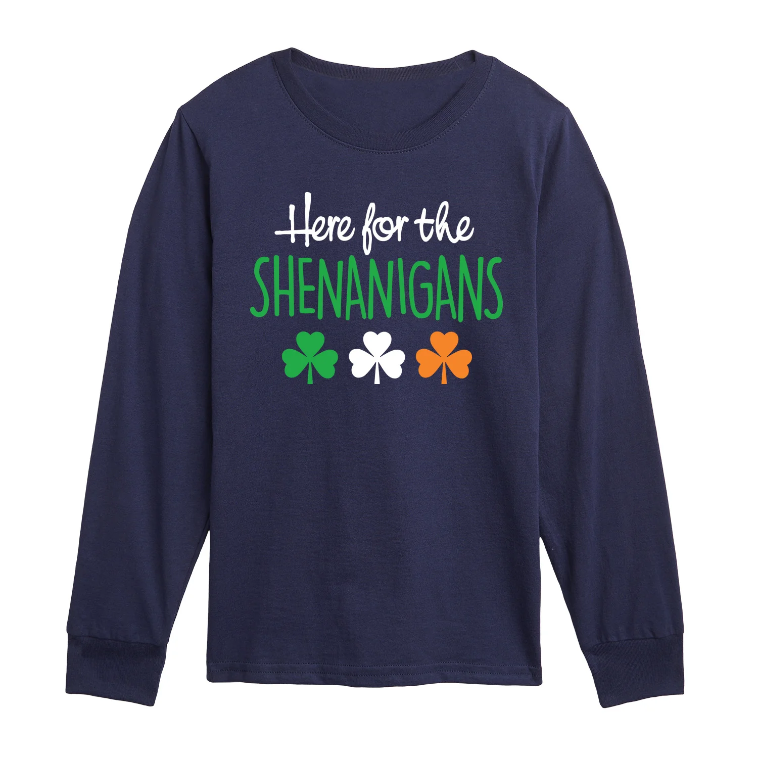 Instant Message - Here for the Shenanigans - Youth Boys Long Sleeve Graphic T-Shirt