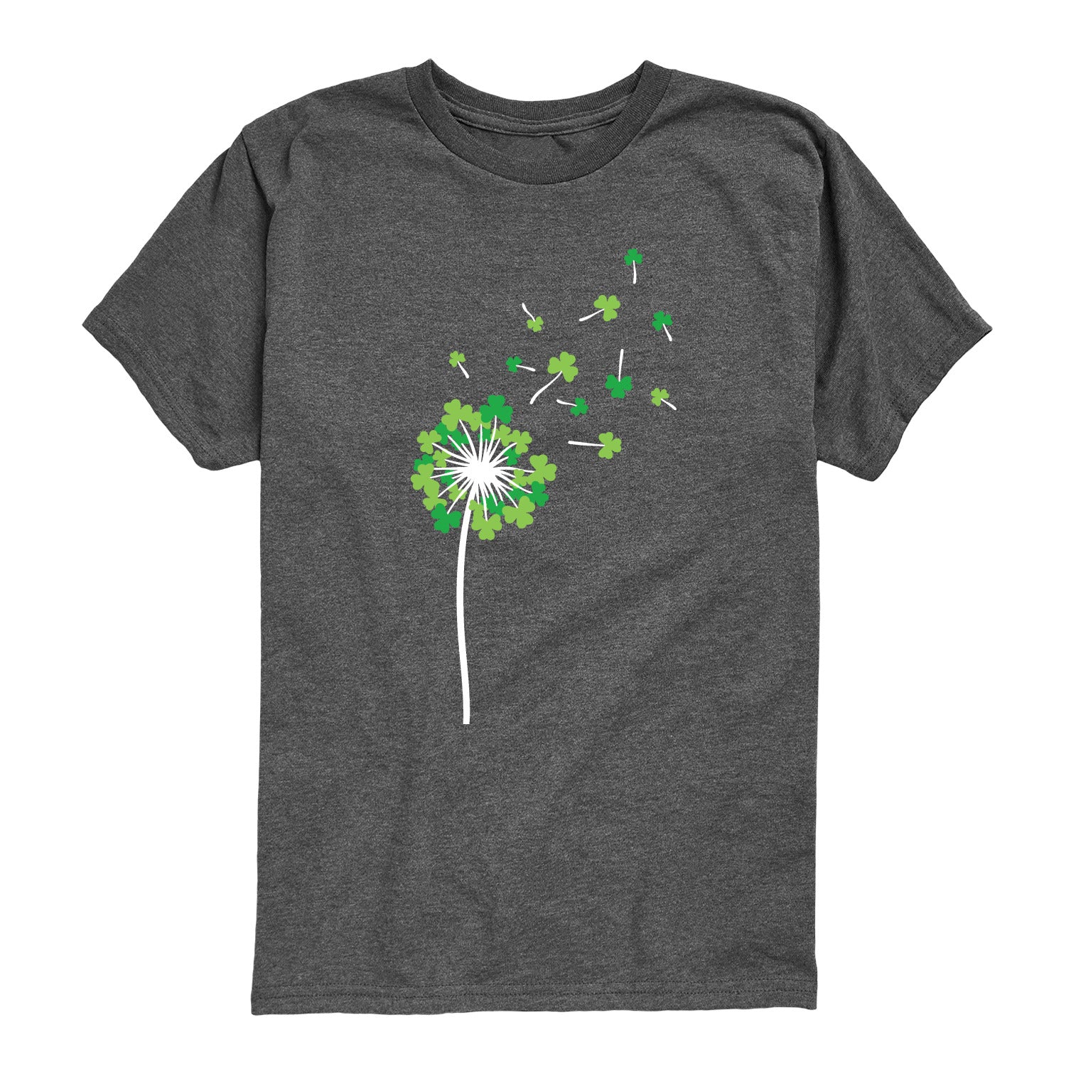 Instant Message - Shamrock Dandelion - Youth Boys Short Sleeve Graphic T-Shirt - Image 3