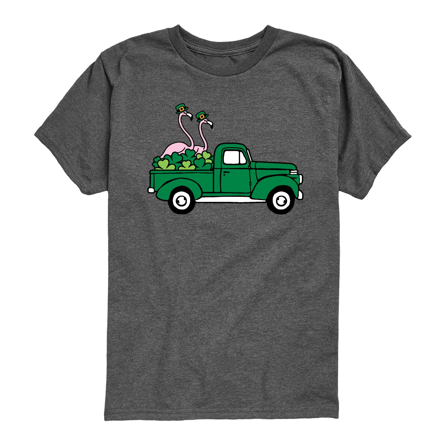 Instant Message - St. Paddy's Flamingo Truck - Youth Boys Short Sleeve Graphic T-Shirt - Image 5
