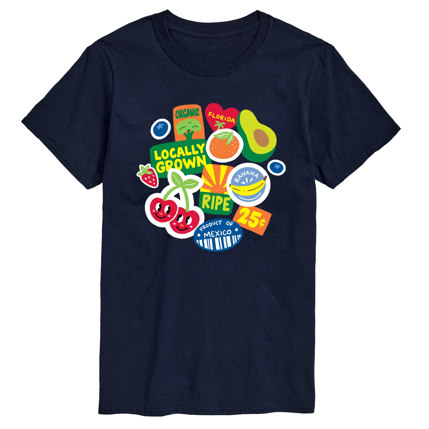 Instant Message - Fruit Stamps - Men's Short Sleeve Graphic T-Shirt - Image 5