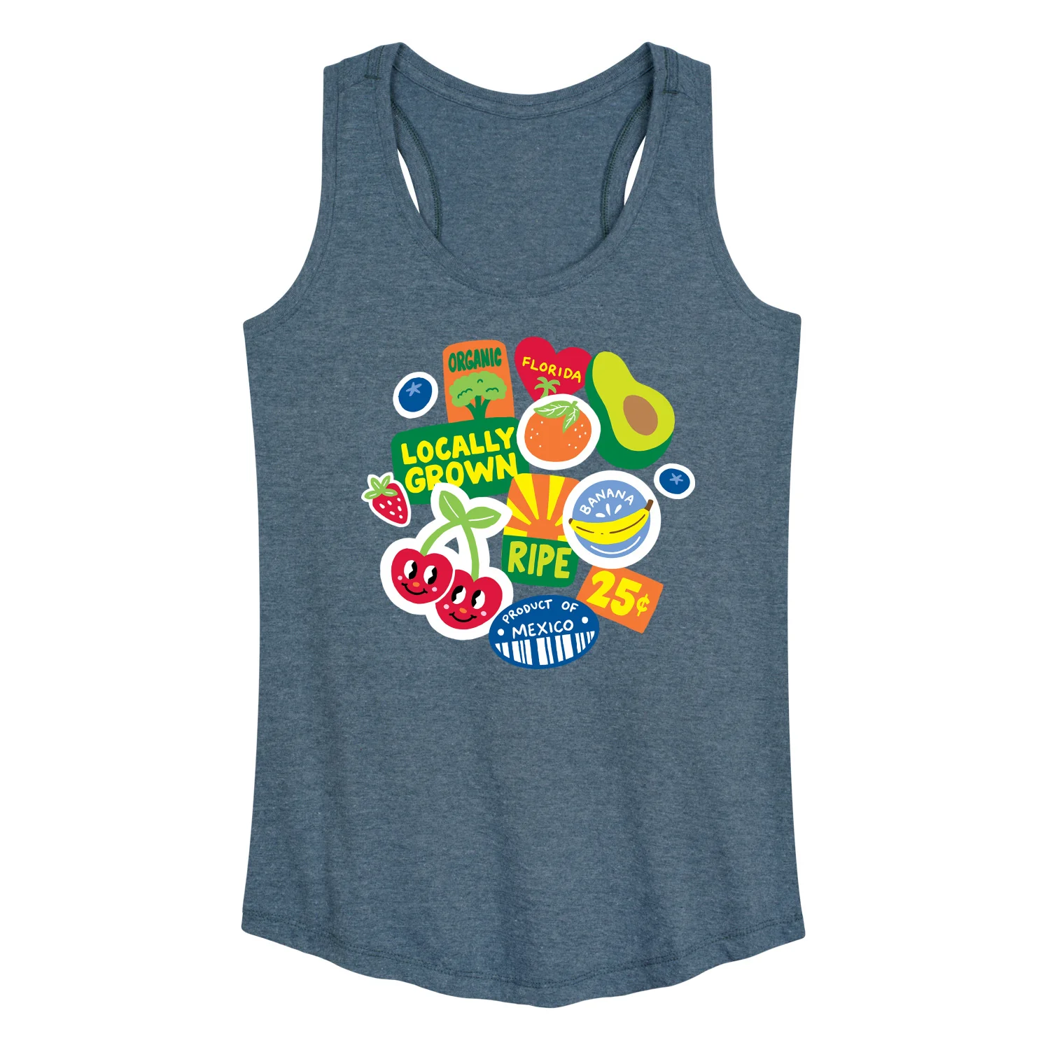 Instant Message - Fruit Stamps - Women's Any Way Short Sleeve Graphic Dress - Image 2