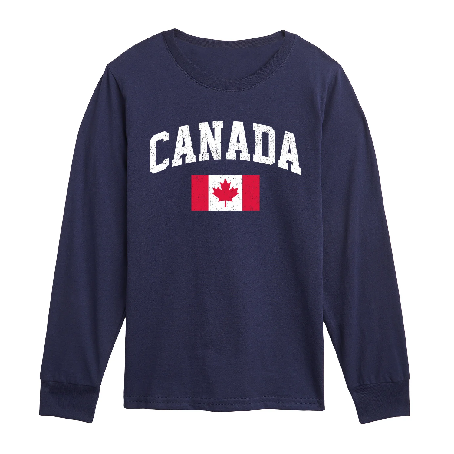 Instant Message - Canada Flag - Youth Long Sleeve Graphic T-shirt - Image 3