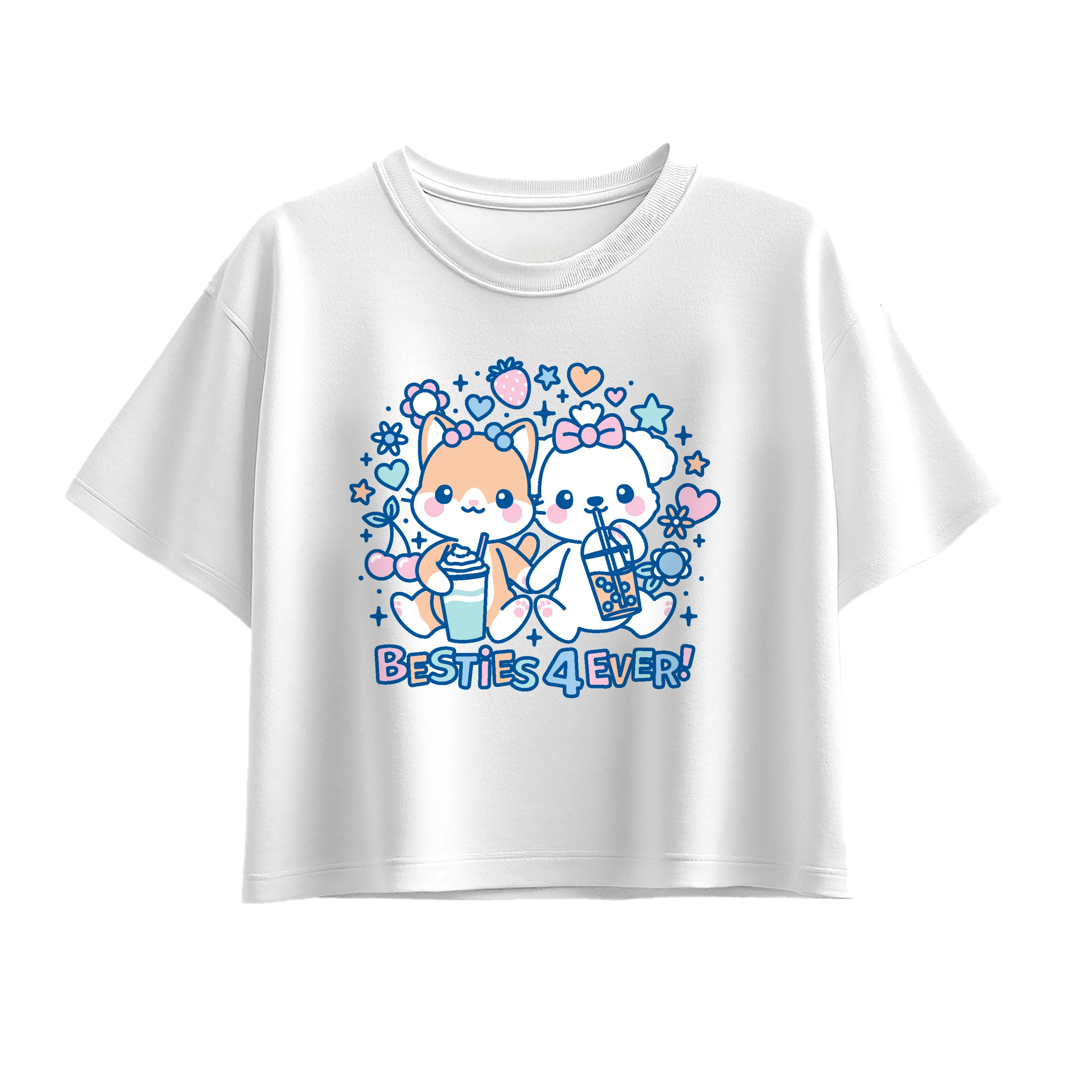 Instant Message - Besties 4 Ever - Youth Girls Boxy T-Shirt