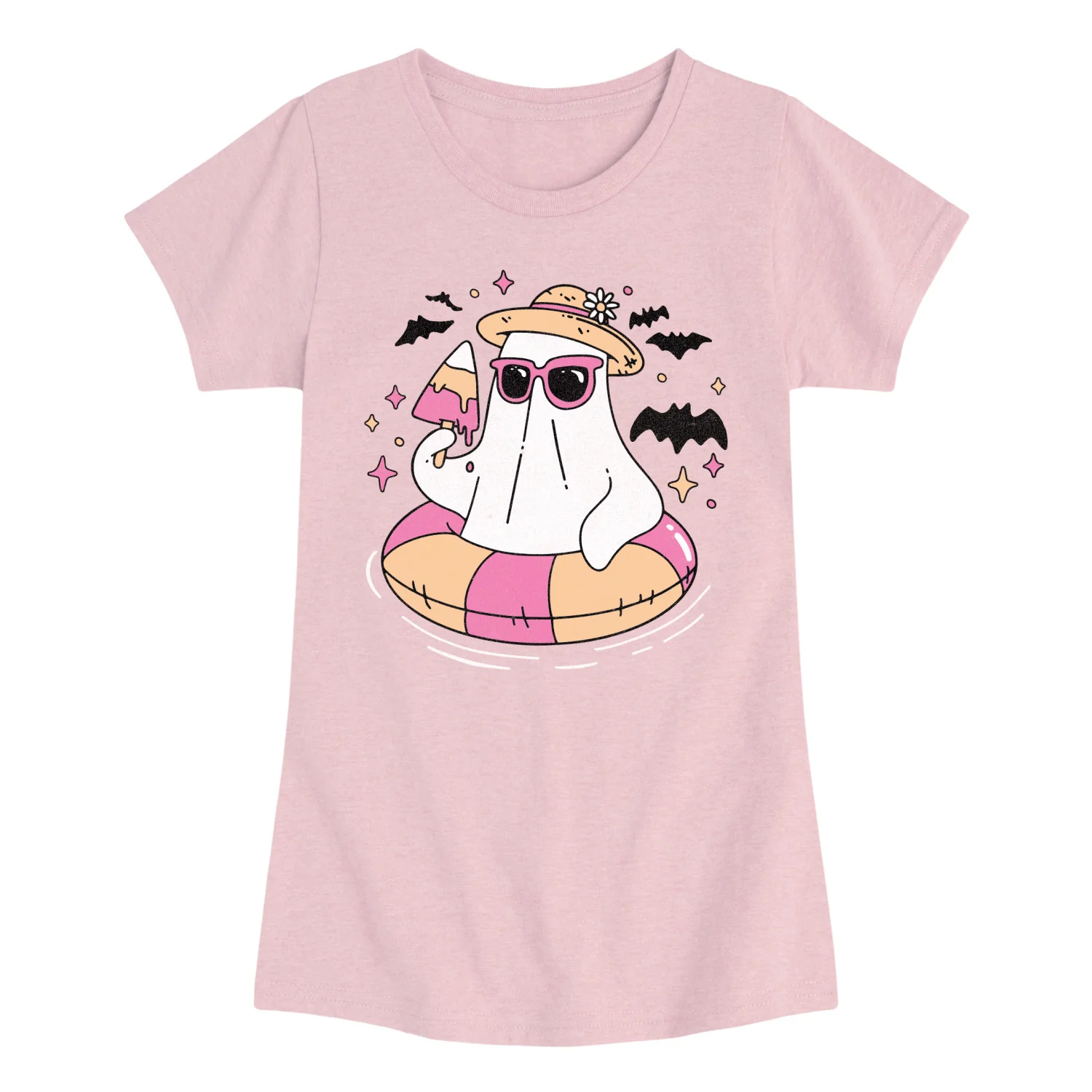 Instant Message - Ghost Beach - Youth Girls Fitted Short Sleeve T-Shirt - Image 4