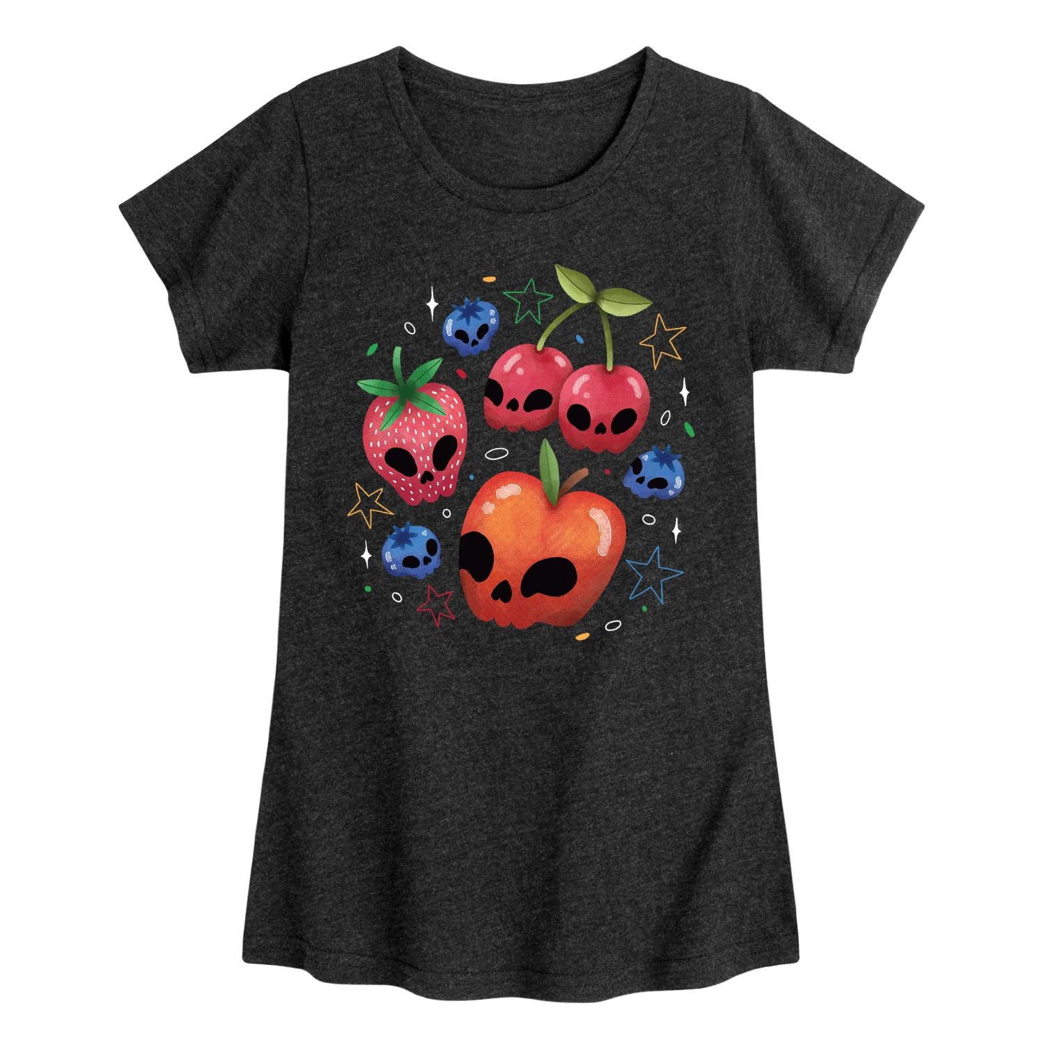 Instant Message - Jack-O-Lantern Fruit - Youth Girls Fitted Short Sleeve T-Shirt