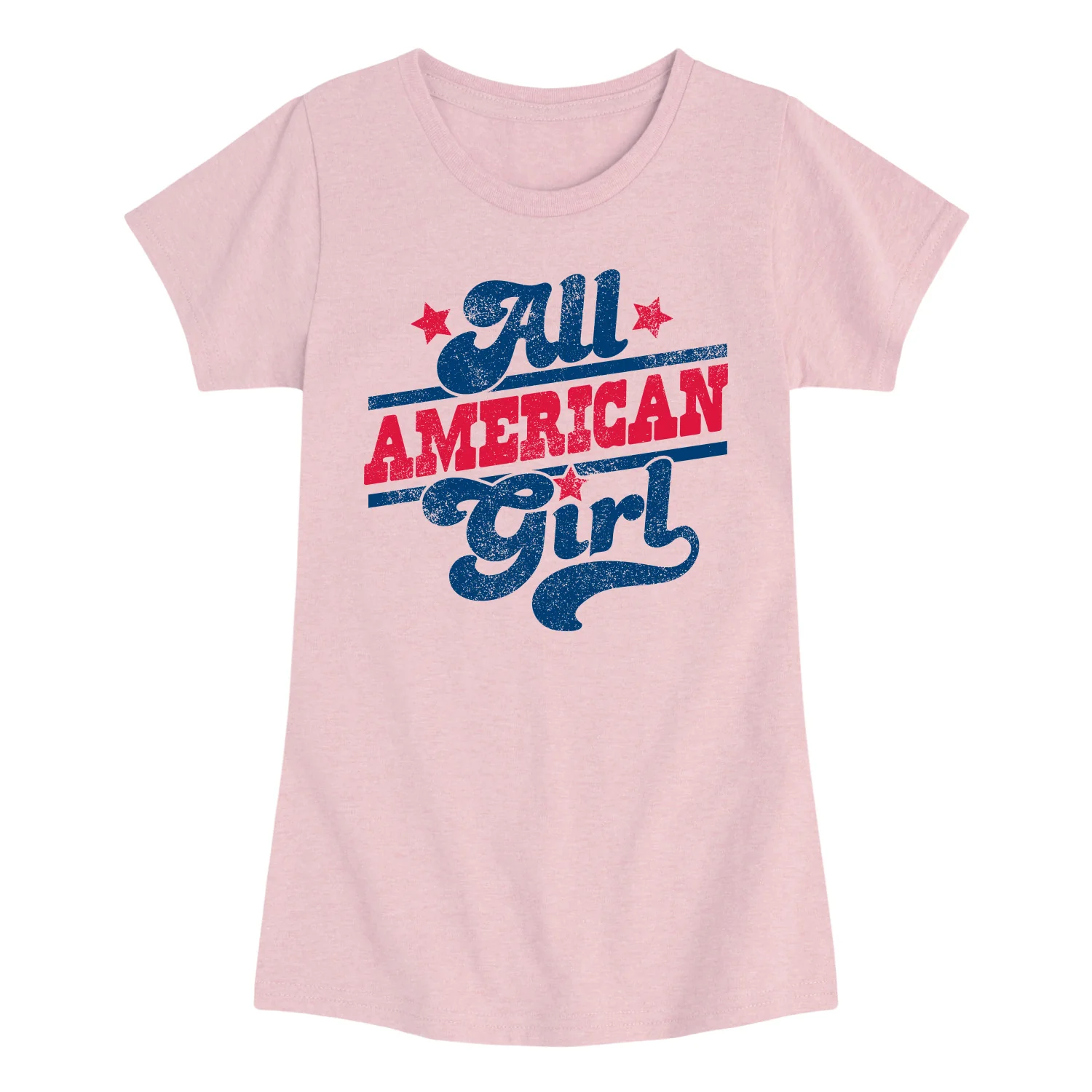 Instant Message - All American Girl - Youth Girls Fitted Short Sleeve T-Shirt