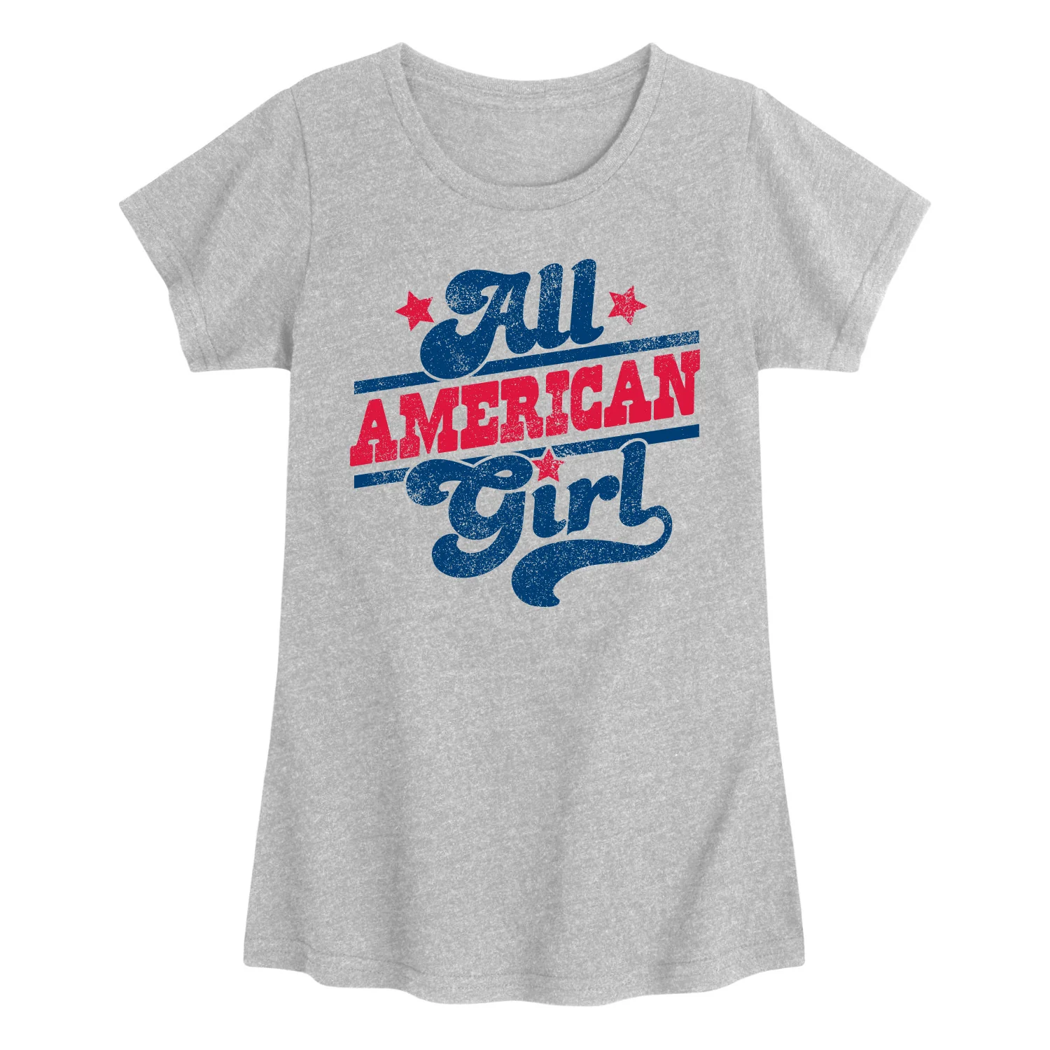 Instant Message - All American Girl - Youth Girls Fitted Short Sleeve T-Shirt - Image 3