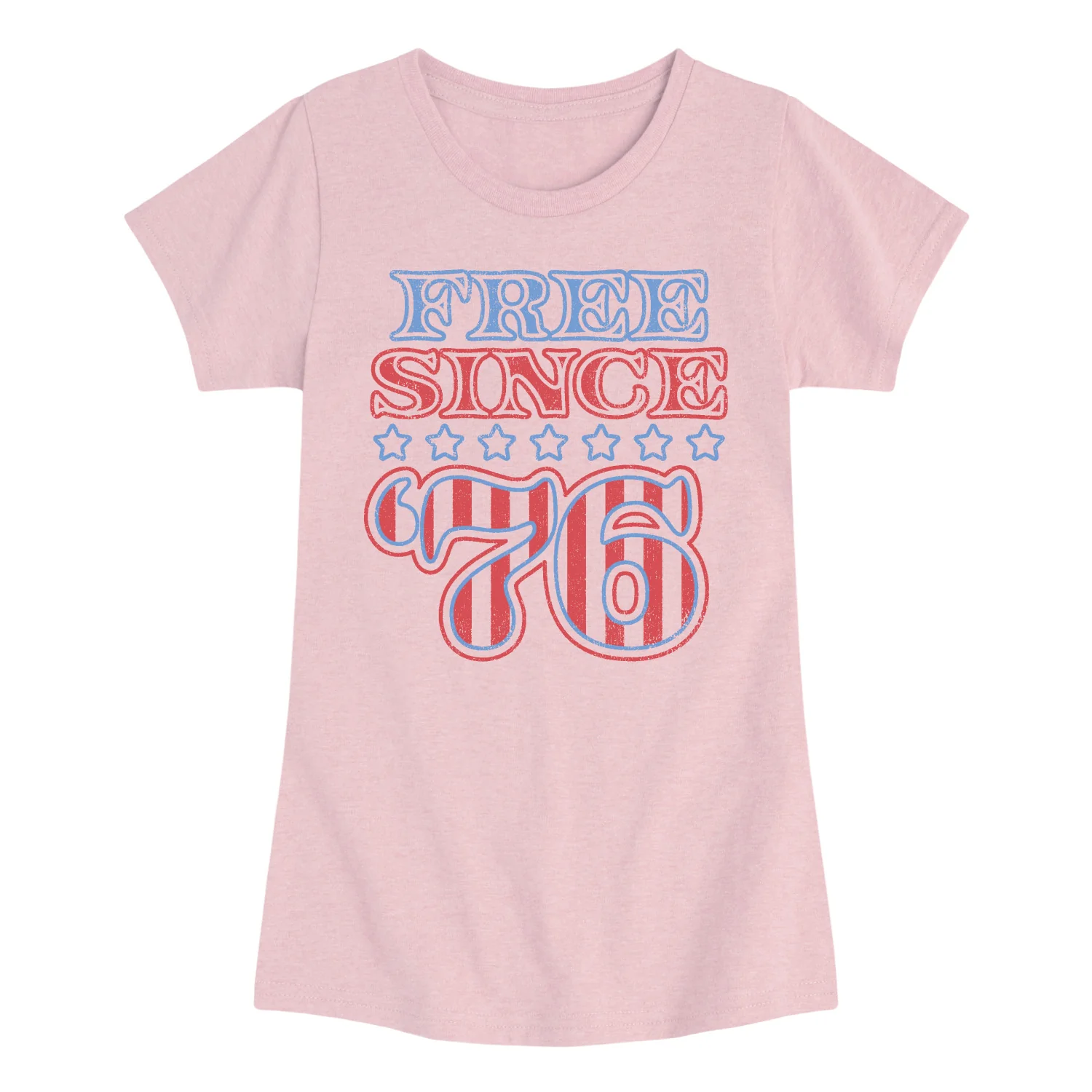 Instant Message - Free Since 76 - Youth Girls Fitted Short Sleeve T-Shirt - Image 4