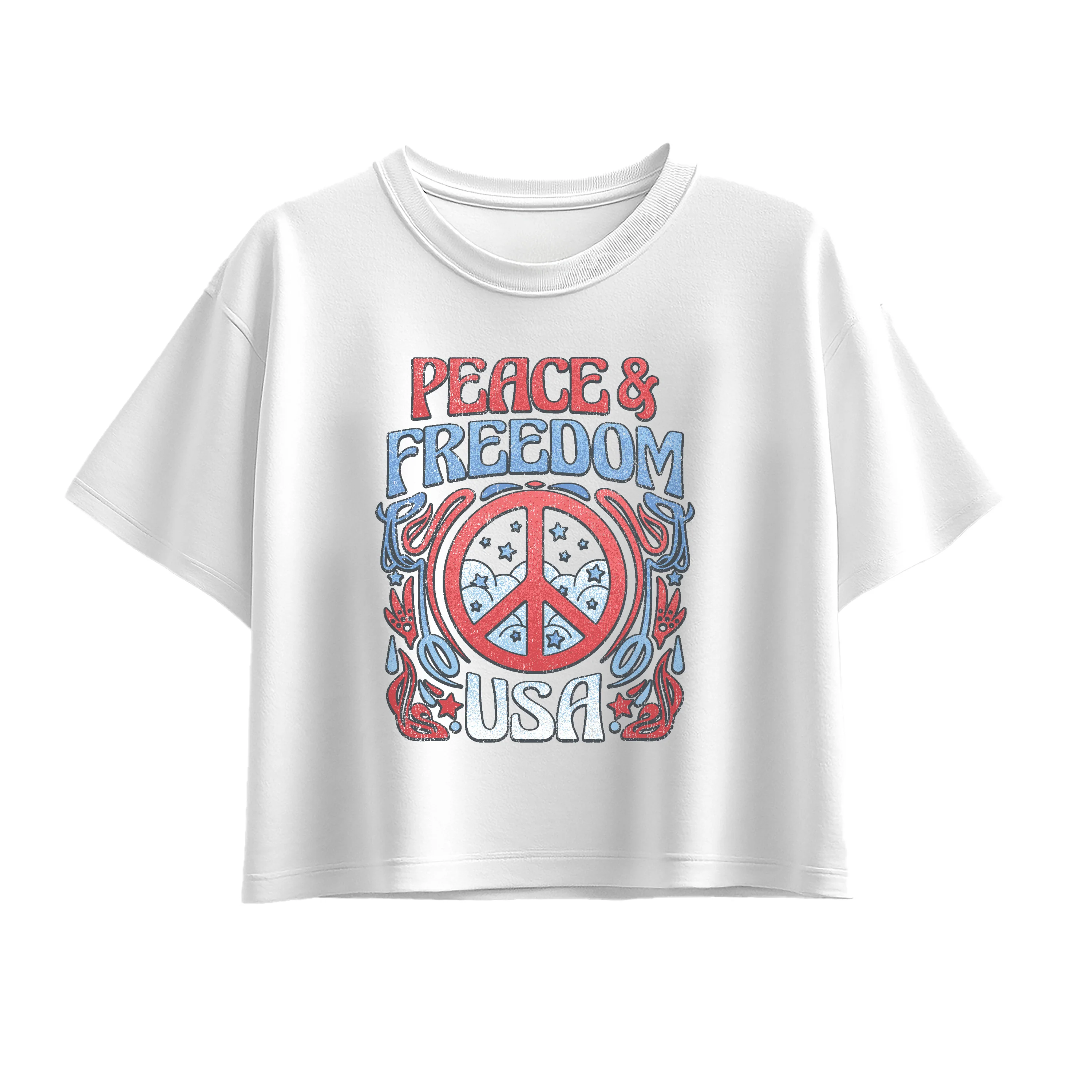 Instant Message - Peace and Freedom - Youth Girls Boxy T-Shirt