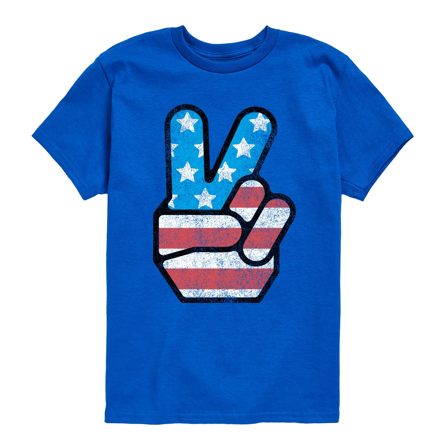 Instant Message - USA Flag Peace - Youth Boys Short Sleeve Graphic T-Shirt