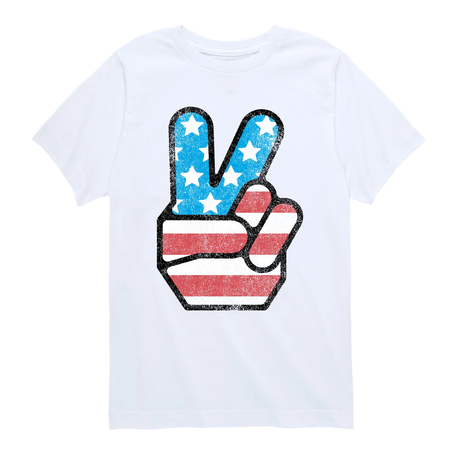 Instant Message - USA Flag Peace - Youth Boys Short Sleeve Graphic T-Shirt - Image 10