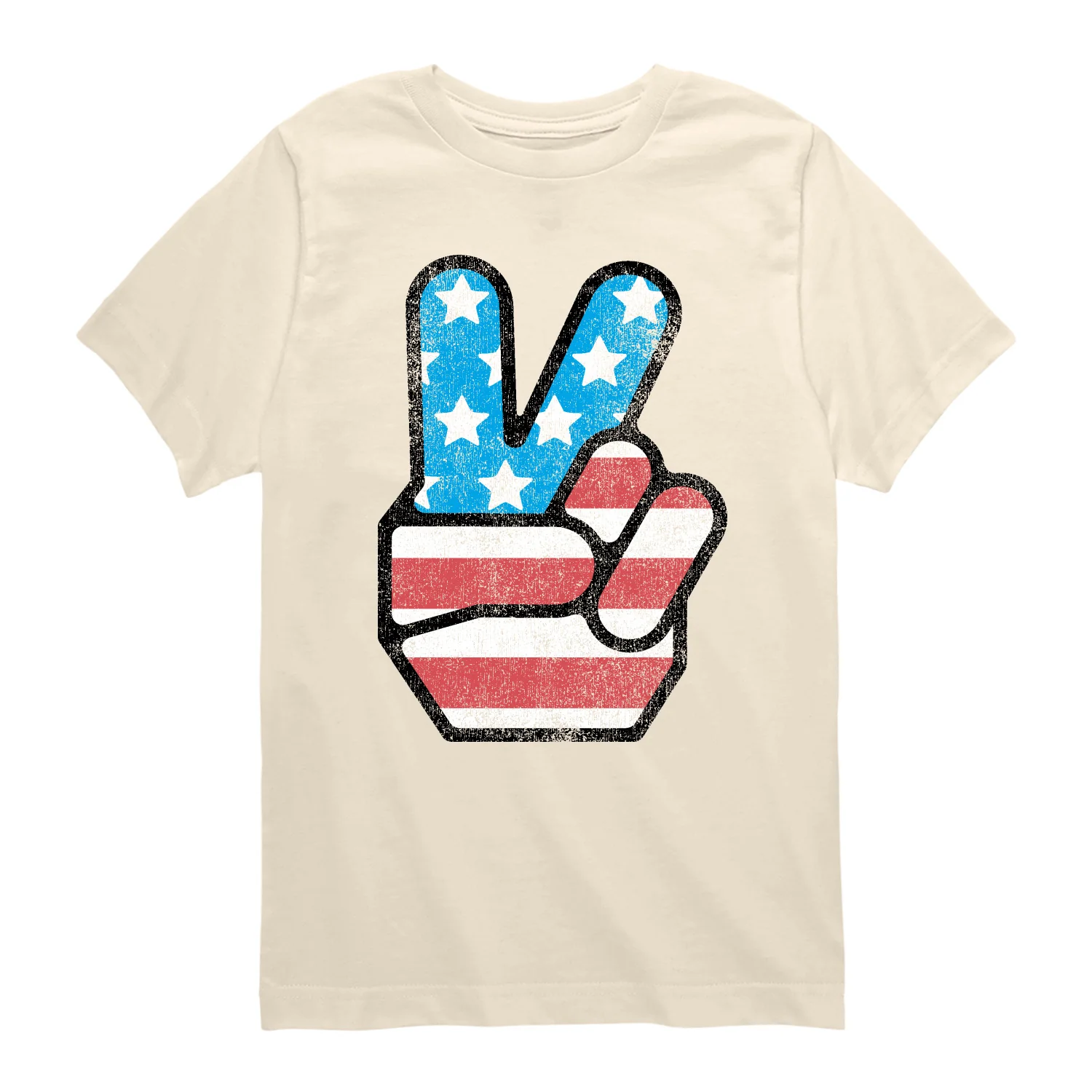 Instant Message - USA Flag Peace - Youth Boys Short Sleeve Graphic T-Shirt - Image 4