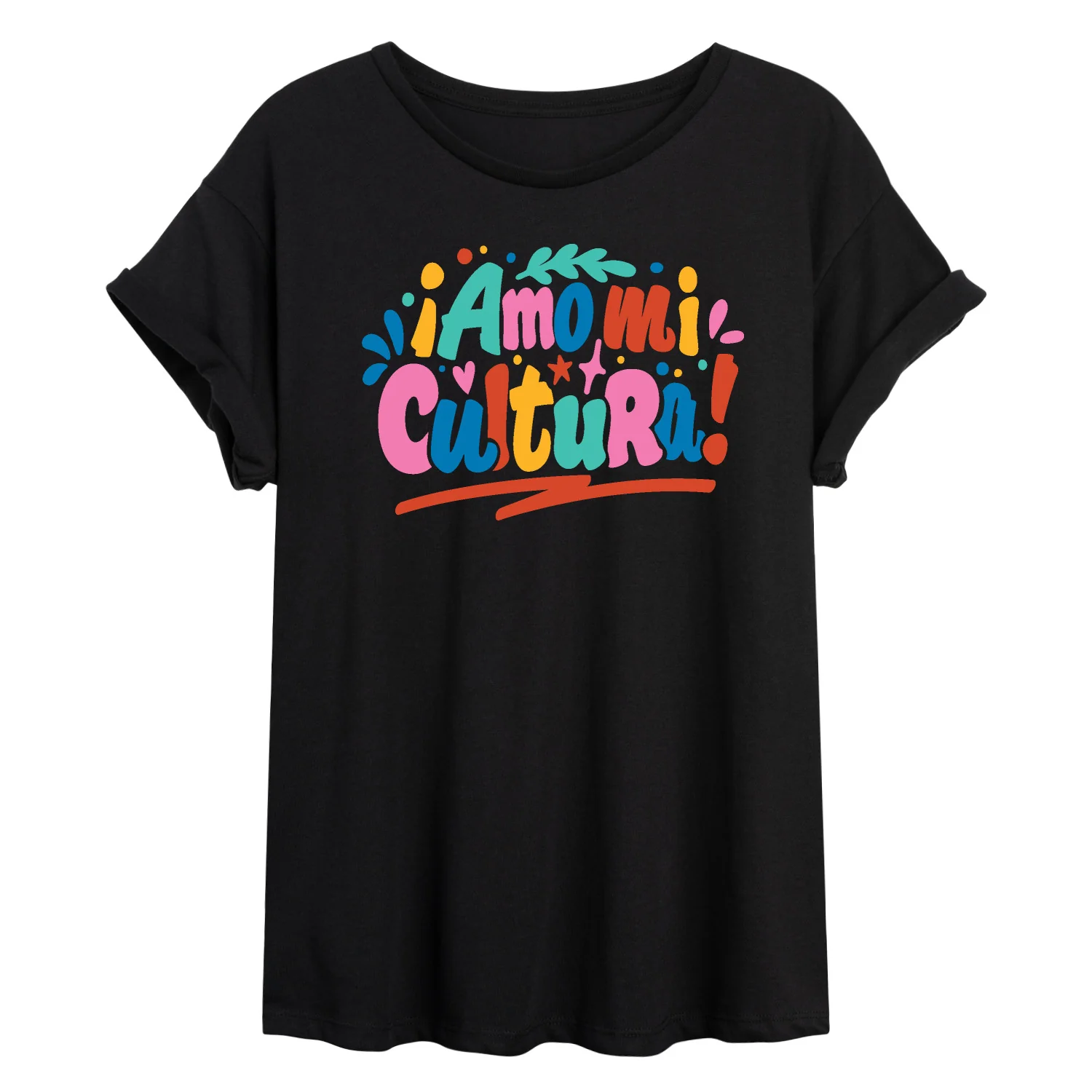 Instant Message - Amo Mi Cultura - Juniors Oversized Graphic T-Shirt