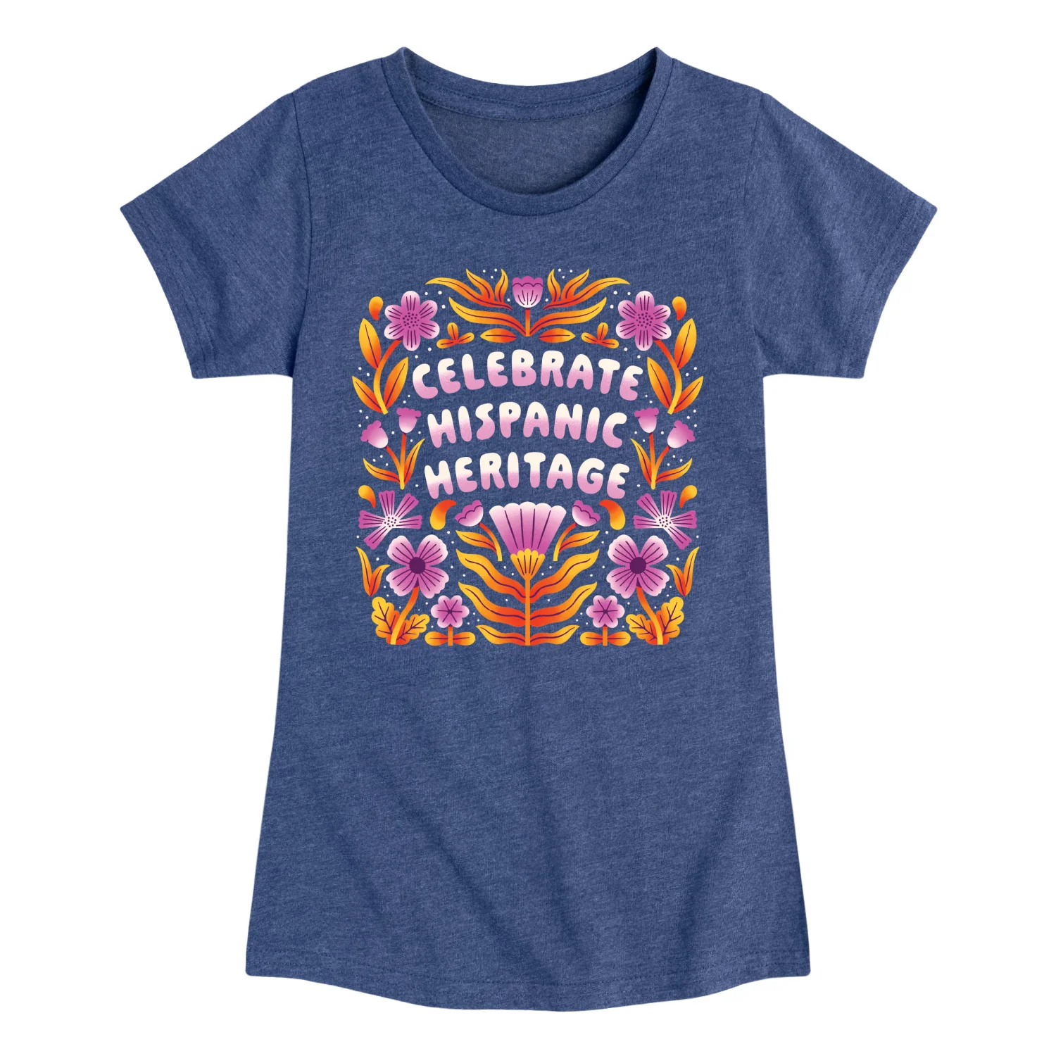 Instant Message - Celebrate Hispanic Heritage - Youth Girls Fitted Short Sleeve T-Shirt - Image 2