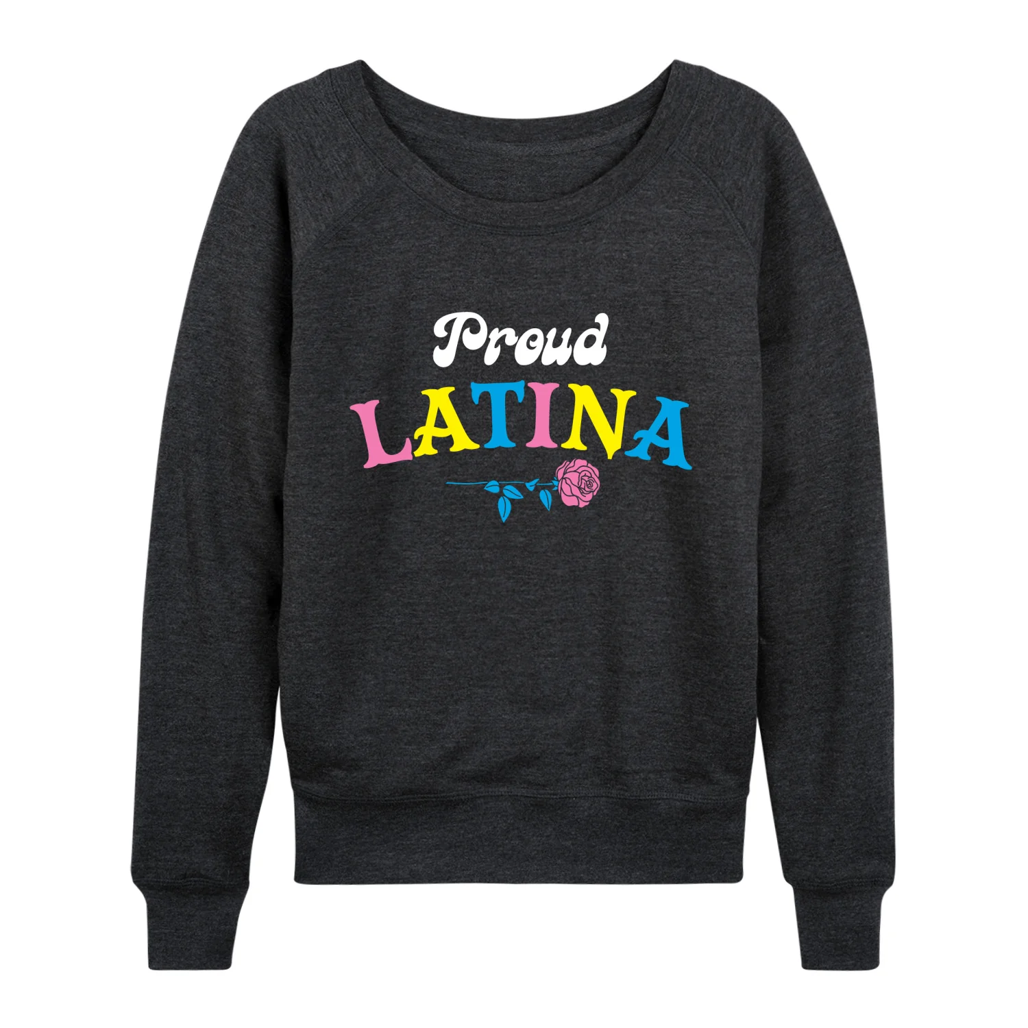 Instant Message - Proud Latina - Women's French Terry Long Sleeve Pullover - Image 2