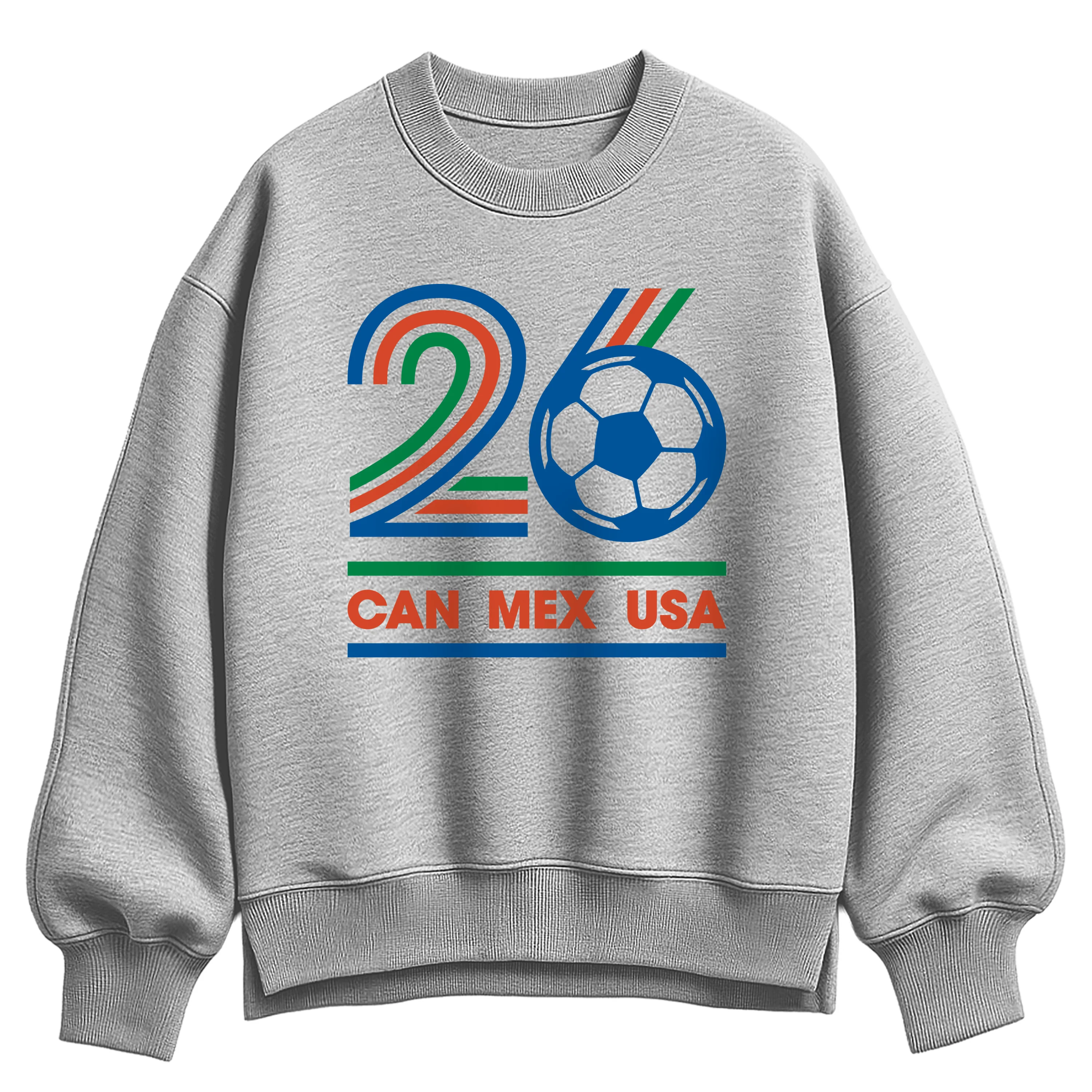 Instant Message - Soccer 26 - Women's Oversized Fleece Crew Sweatshirt - Image 2