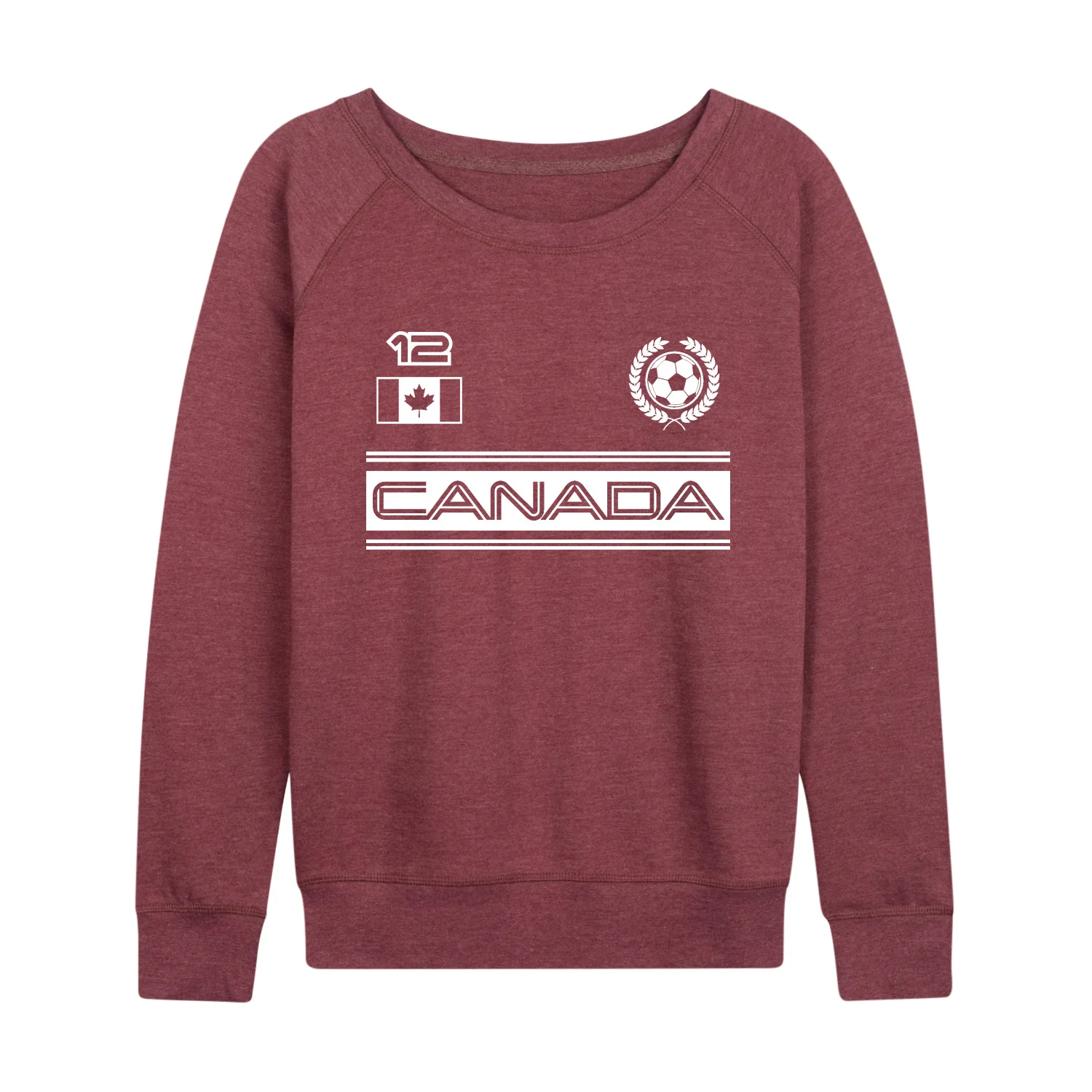 Instant Message - Canada Soccer Jersey - Women's French Terry Long Sleeve Pullover