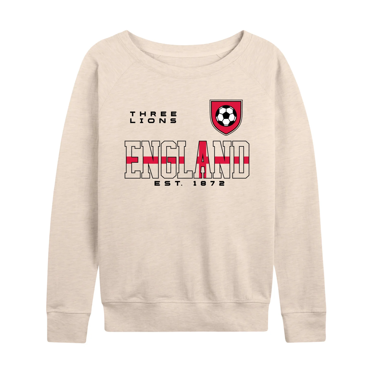 Instant Message - England Soccer Jersey - Women's French Terry Long Sleeve Pullover