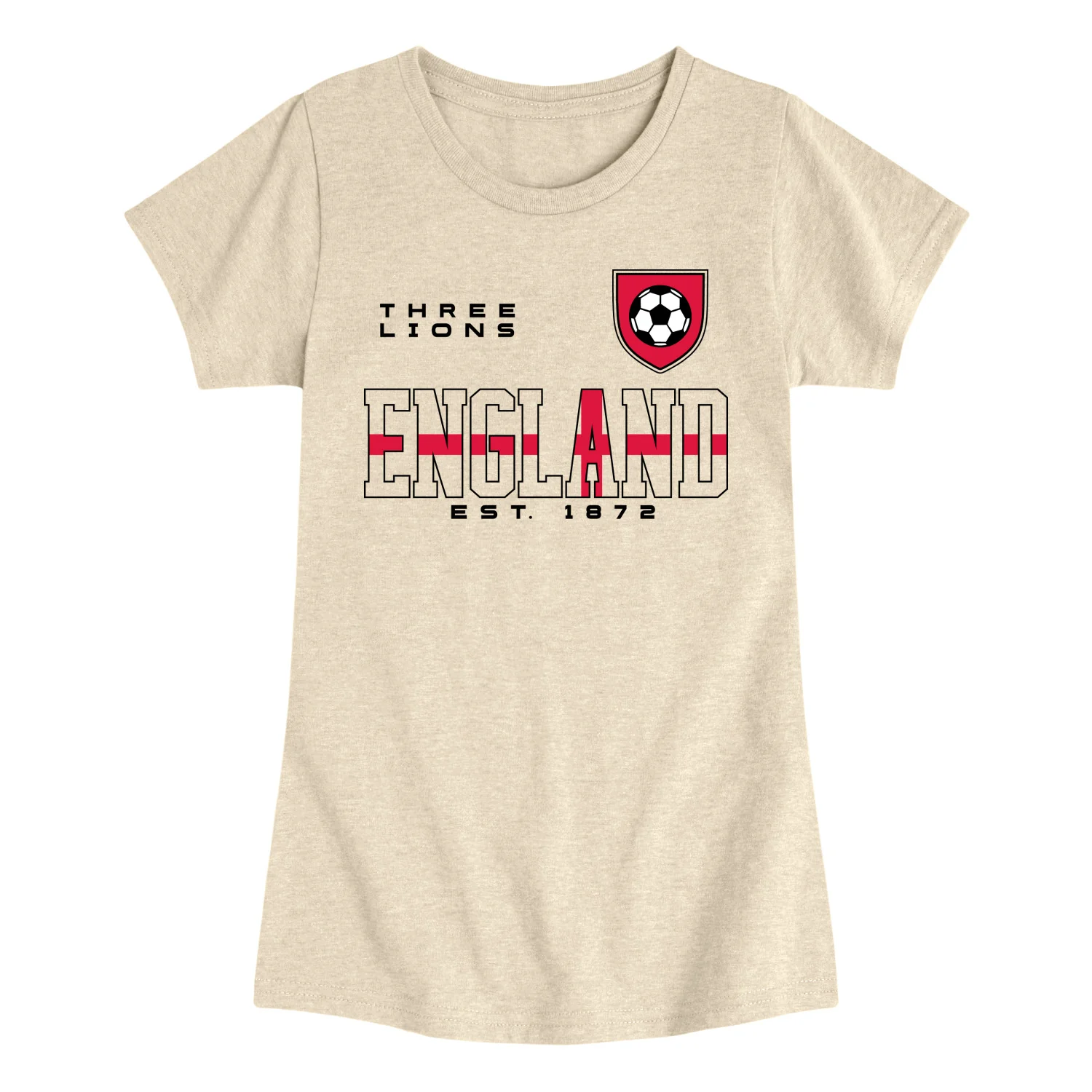 Instant Message - England Soccer Jersey - Youth Girls Fitted Short Sleeve T-Shirt