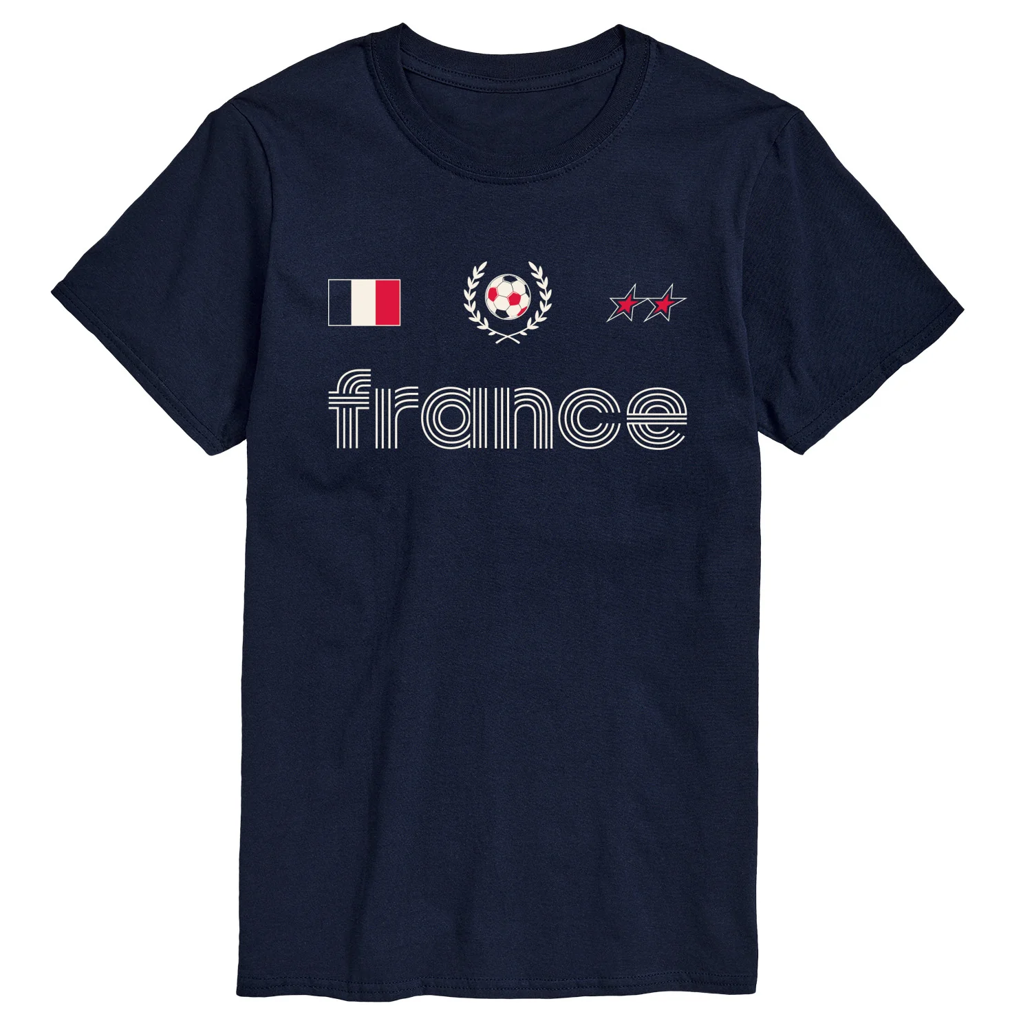 Instant Message - France Soccer Jersey - Men's Short Sleeve Graphic T-Shirt - Image 2