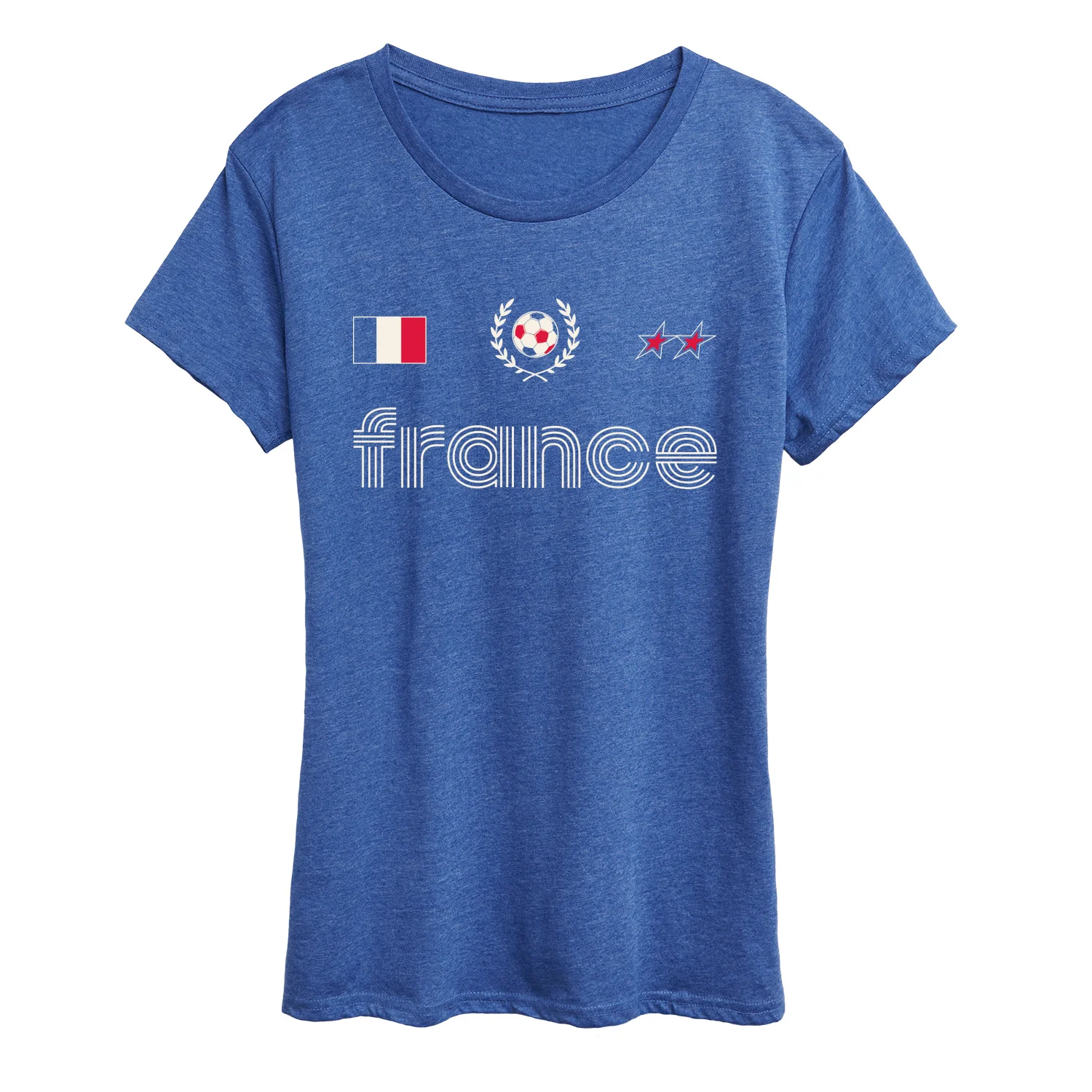Instant Message - France Soccer Jersey - Women's Short Sleeve Graphic T-Shirt - Image 3