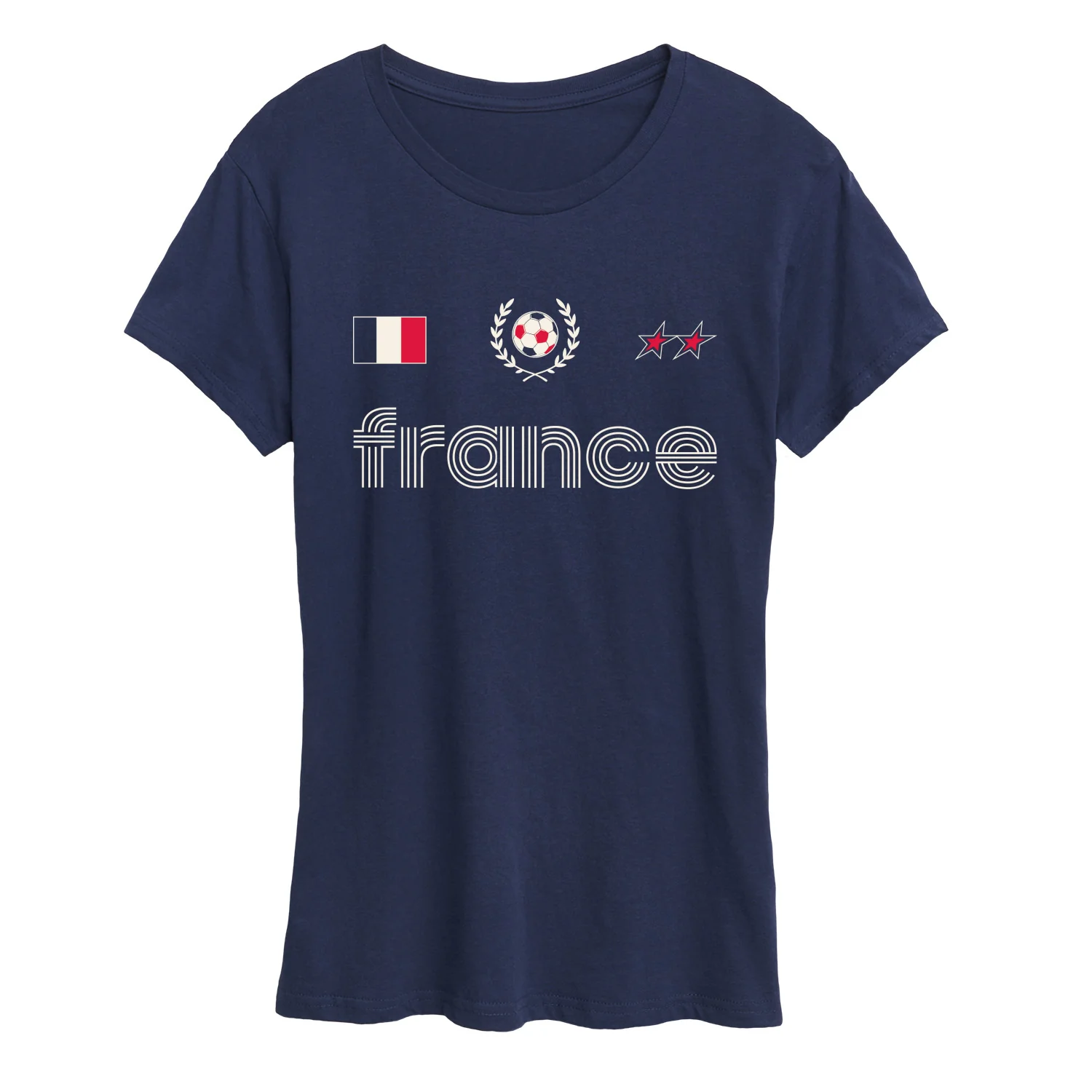 Instant Message - France Soccer Jersey - Women's Short Sleeve Graphic T-Shirt - Image 4