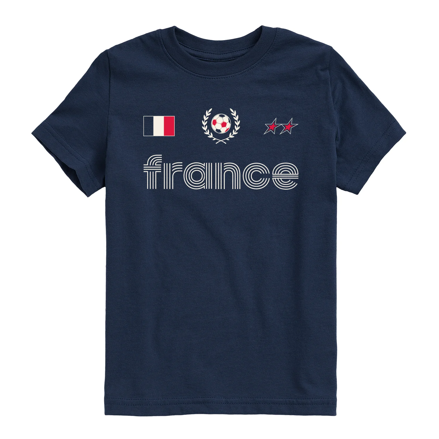 Instant Message - France Soccer Jersey - Youth Boys Short Sleeve Graphic T-Shirt