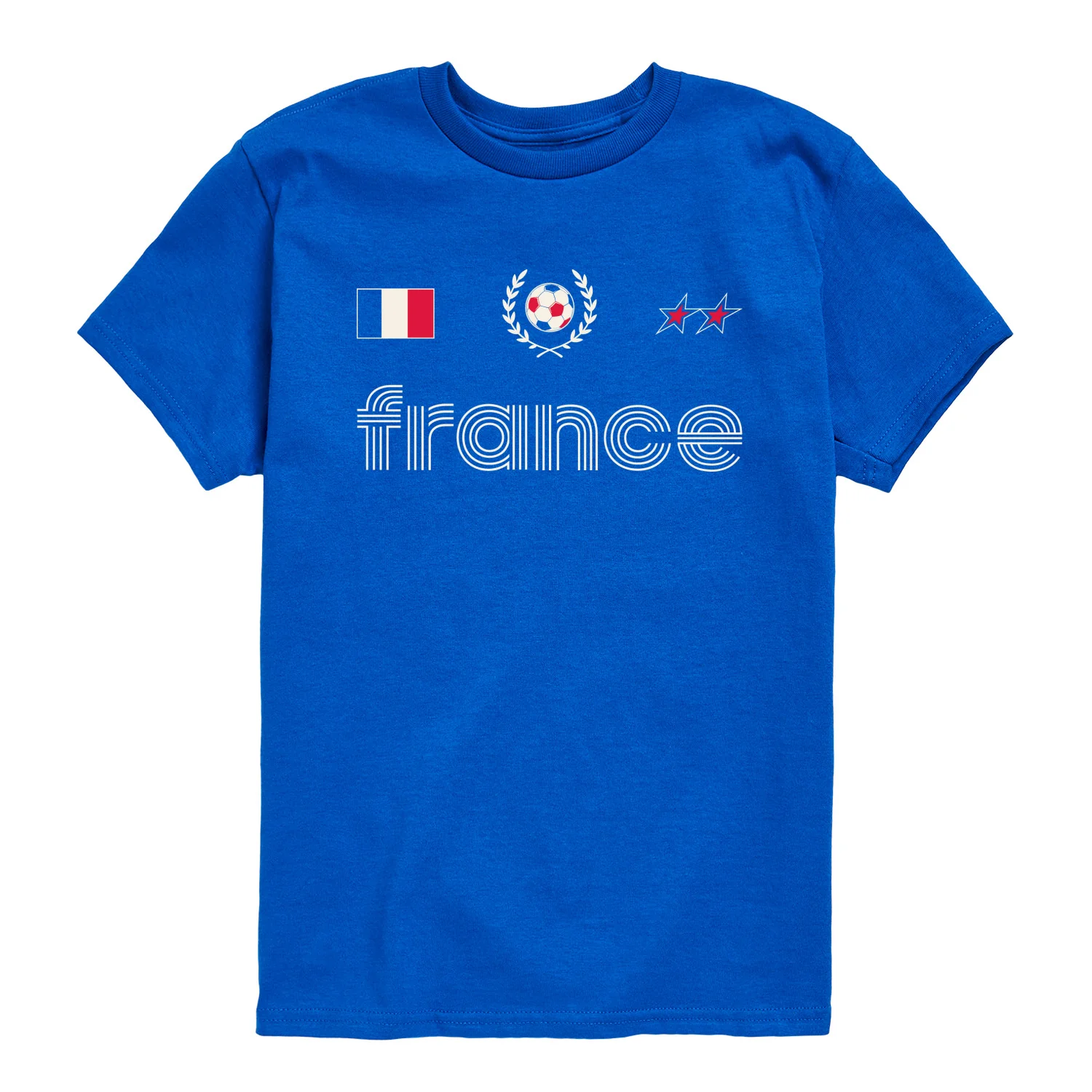 Instant Message - France Soccer Jersey - Youth Boys Short Sleeve Graphic T-Shirt - Image 2