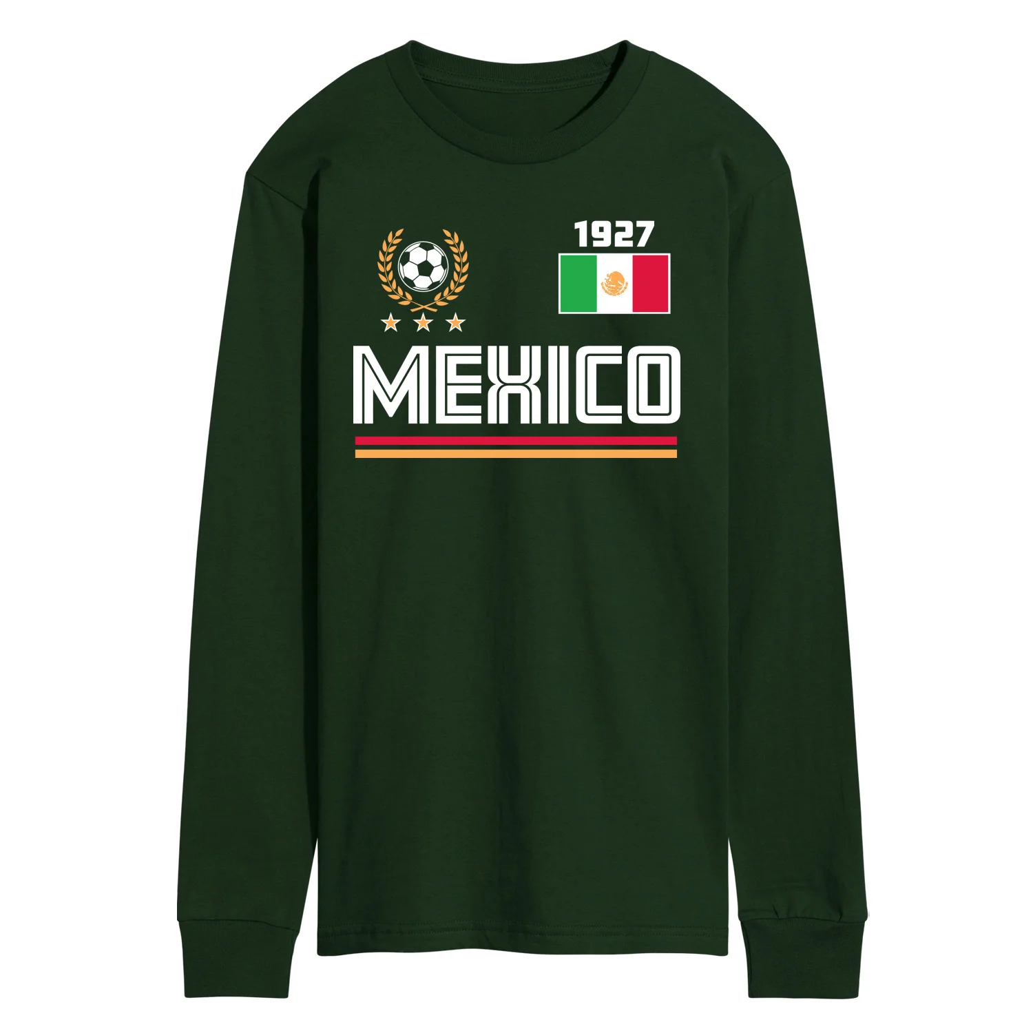 Instant Message - Mexico Soccer Jersey - Men's Long Sleeve Graphic T-Shirt
