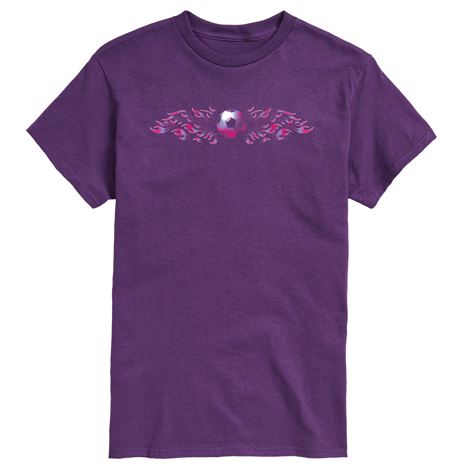 Instant Message - Soccer Flames Pink - Men's Short Sleeve Graphic T-Shirt - Image 3