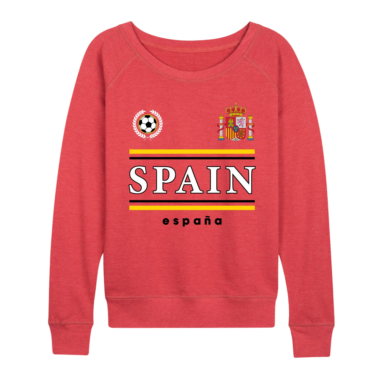 Instant Message - Spain Soccer Jersey - Women's French Terry Long Sleeve Pullover