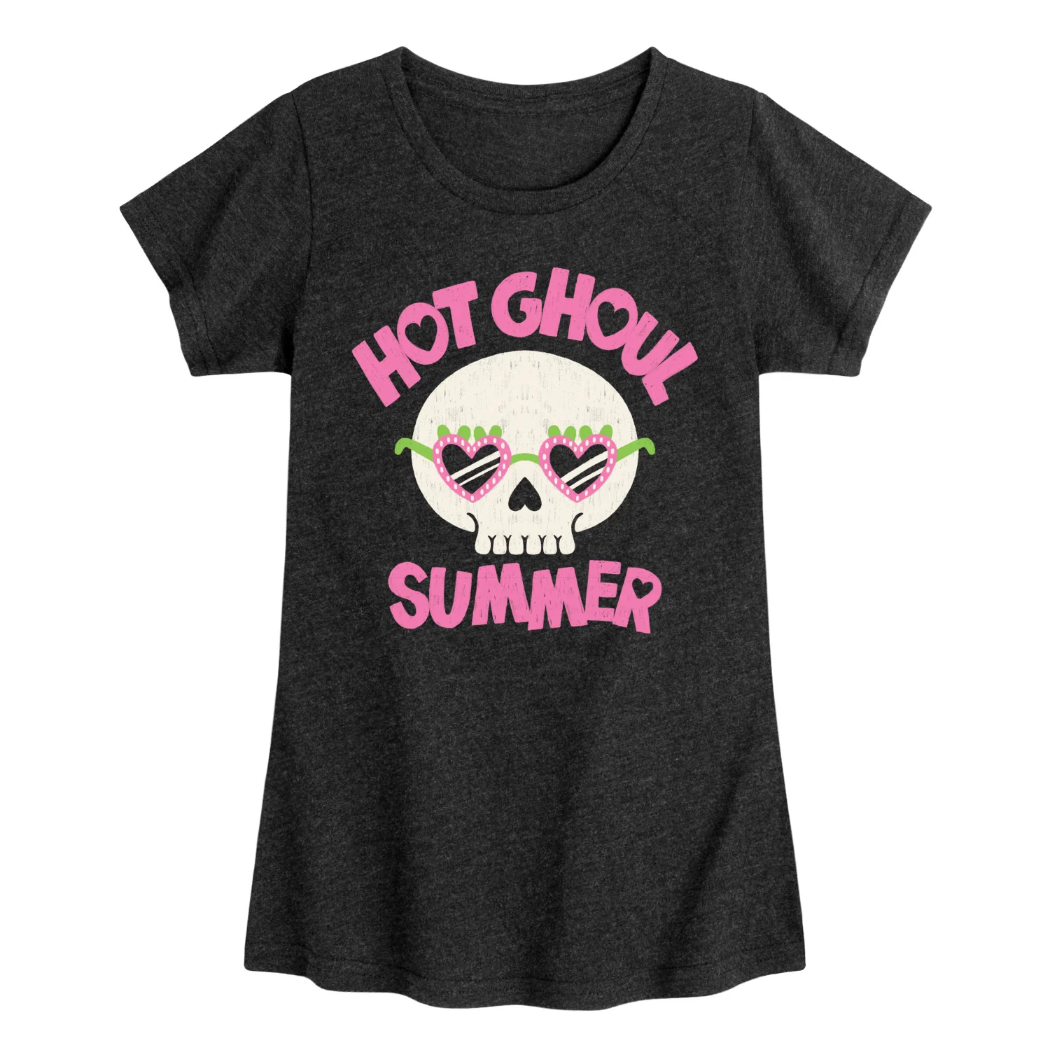 Instant Message - Hot Ghoul Summer - Youth Girls Fitted Short Sleeve T-Shirt