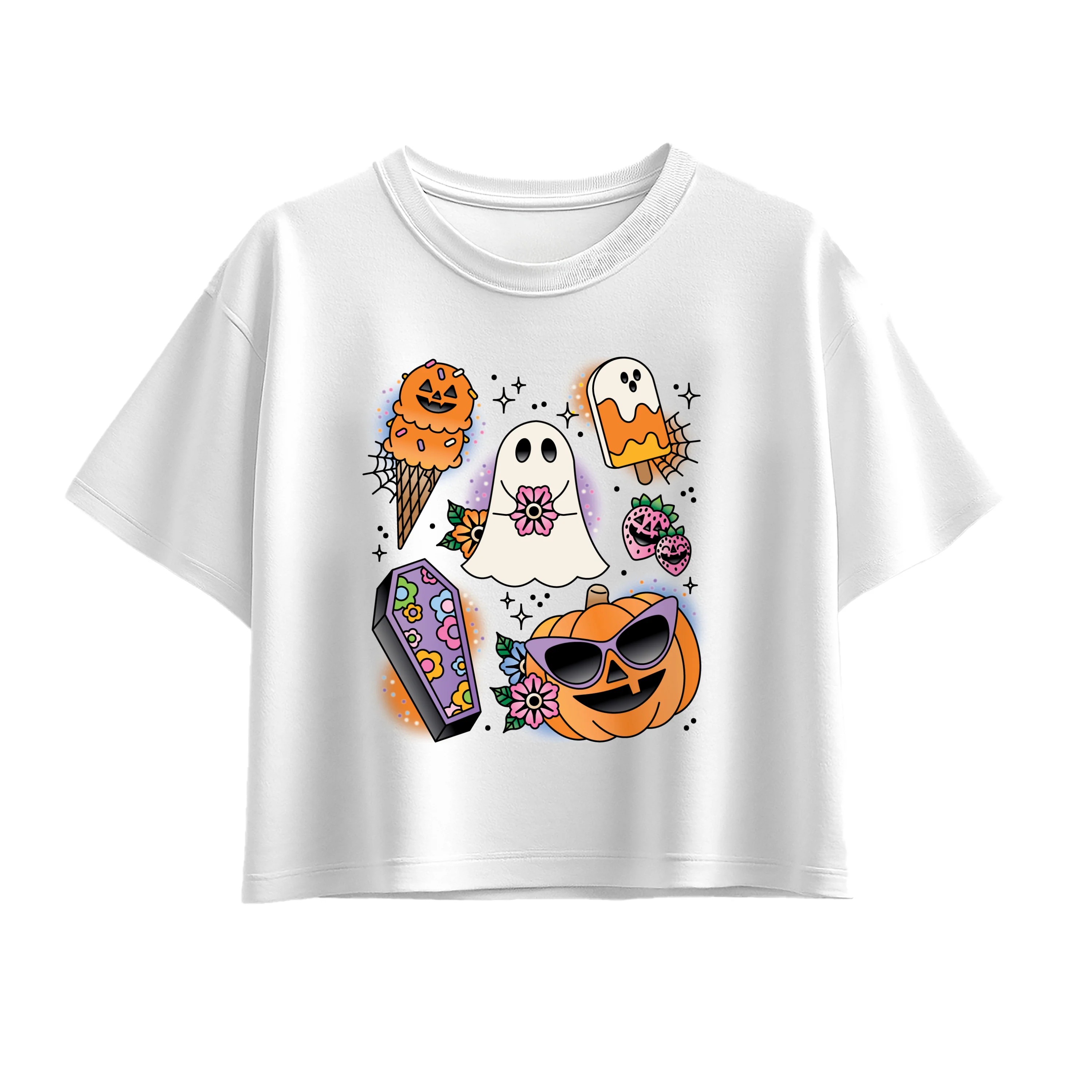 Instant Message - Summerween Tattoo Flash - Youth Girls Boxy T-Shirt