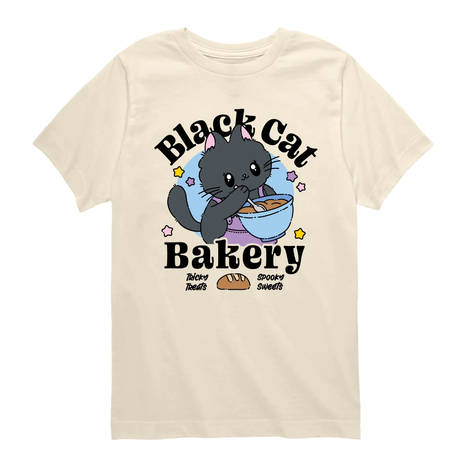 Instant Message - Black Cat Bakery - Youth Boys Short Sleeve Graphic T-Shirt - Image 3
