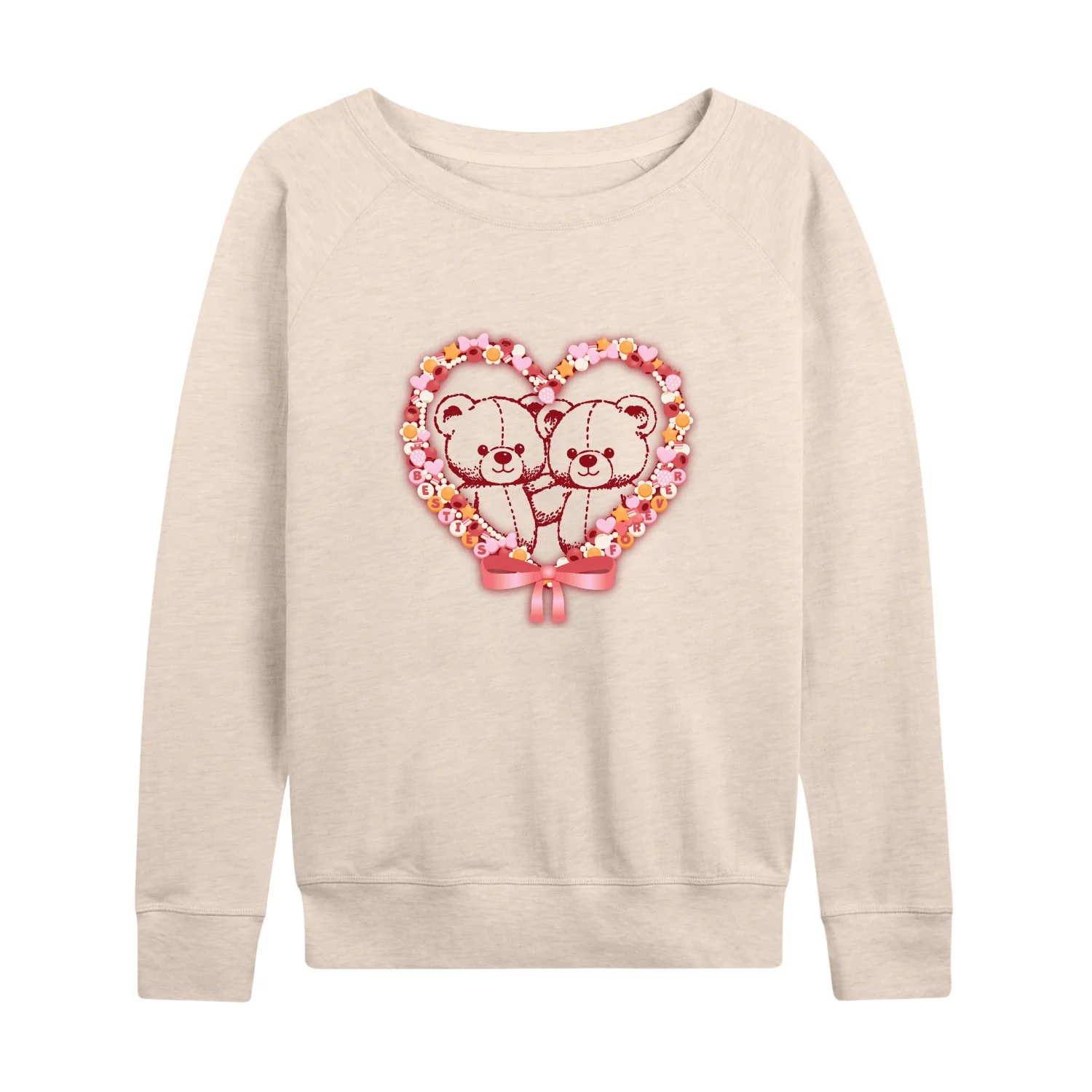 Instant Message - Bear Besties - Women's French Terry Long Sleeve Pullover
