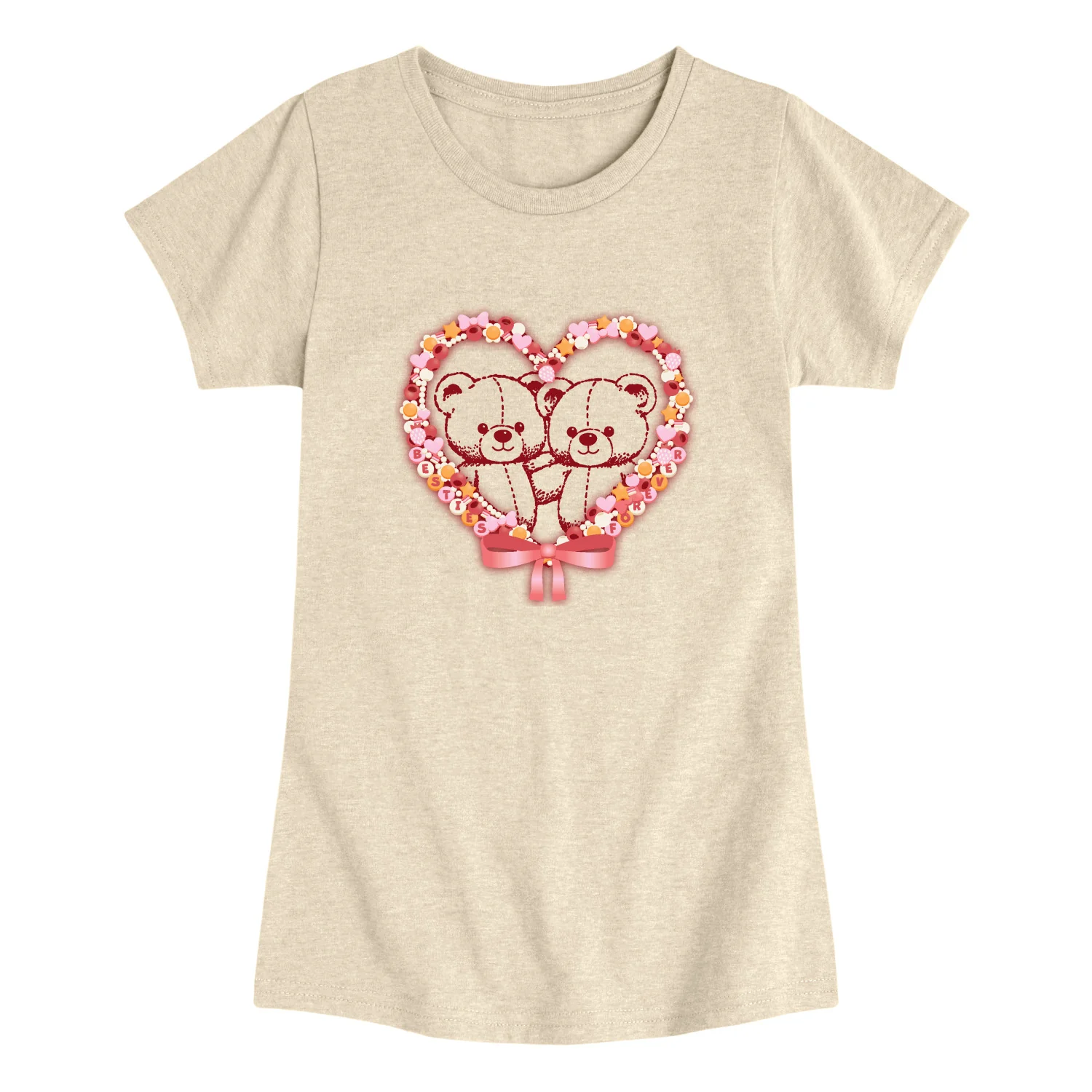 Instant Message - Bear Besties - Youth Girls Fitted Short Sleeve T-Shirt - Image 2