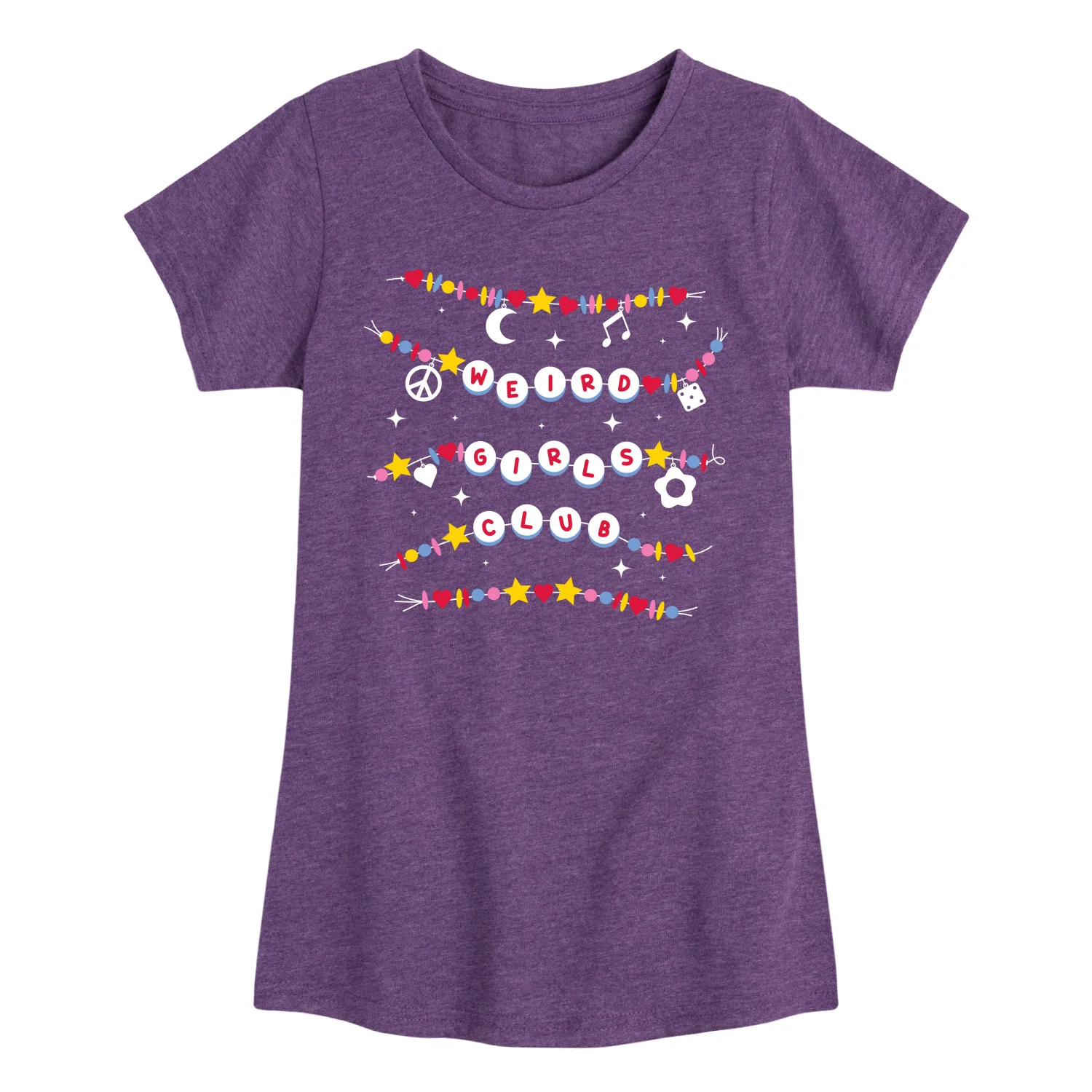 Instant Message - Weird Girls Club Beads - Youth Girls Fitted Short Sleeve T-Shirt