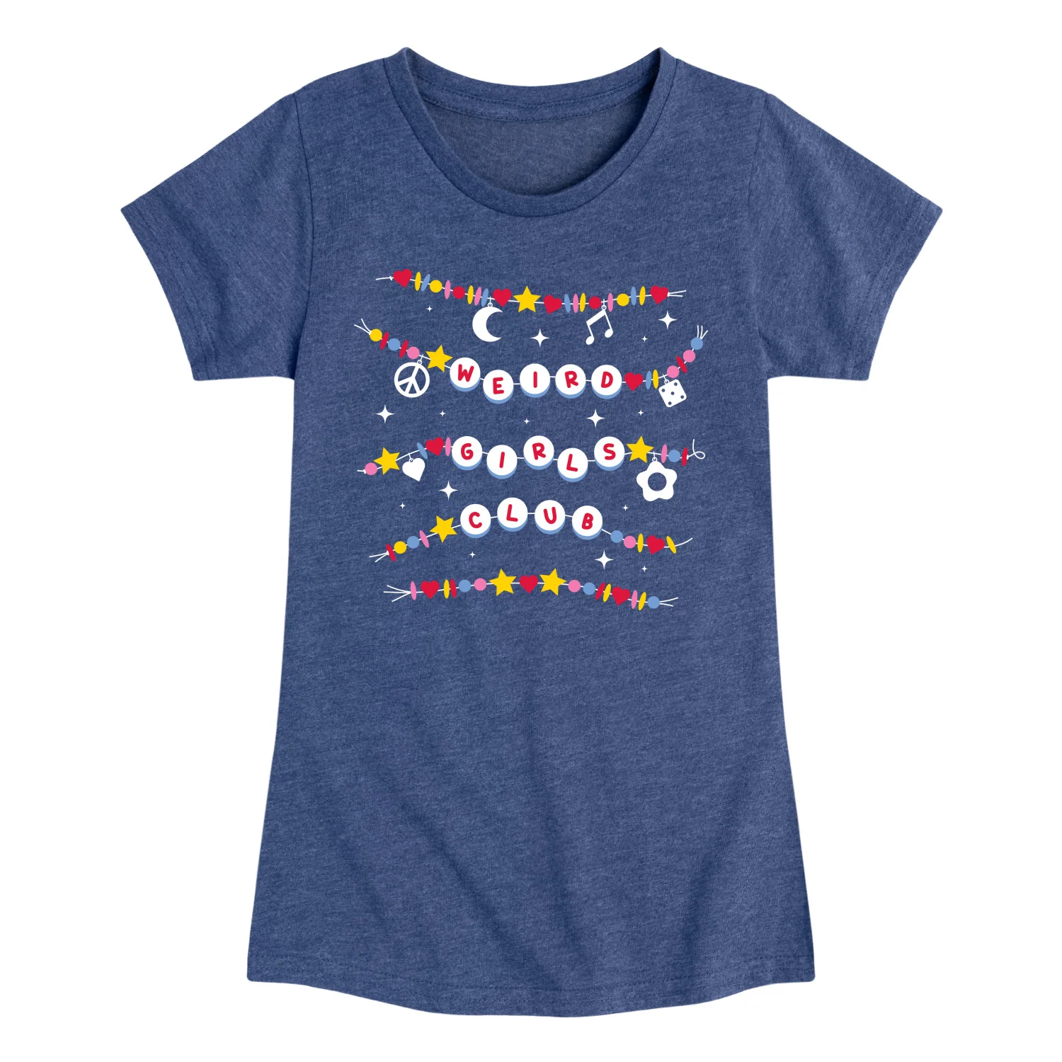 Instant Message - Weird Girls Club Beads - Youth Girls Fitted Short Sleeve T-Shirt - Image 3