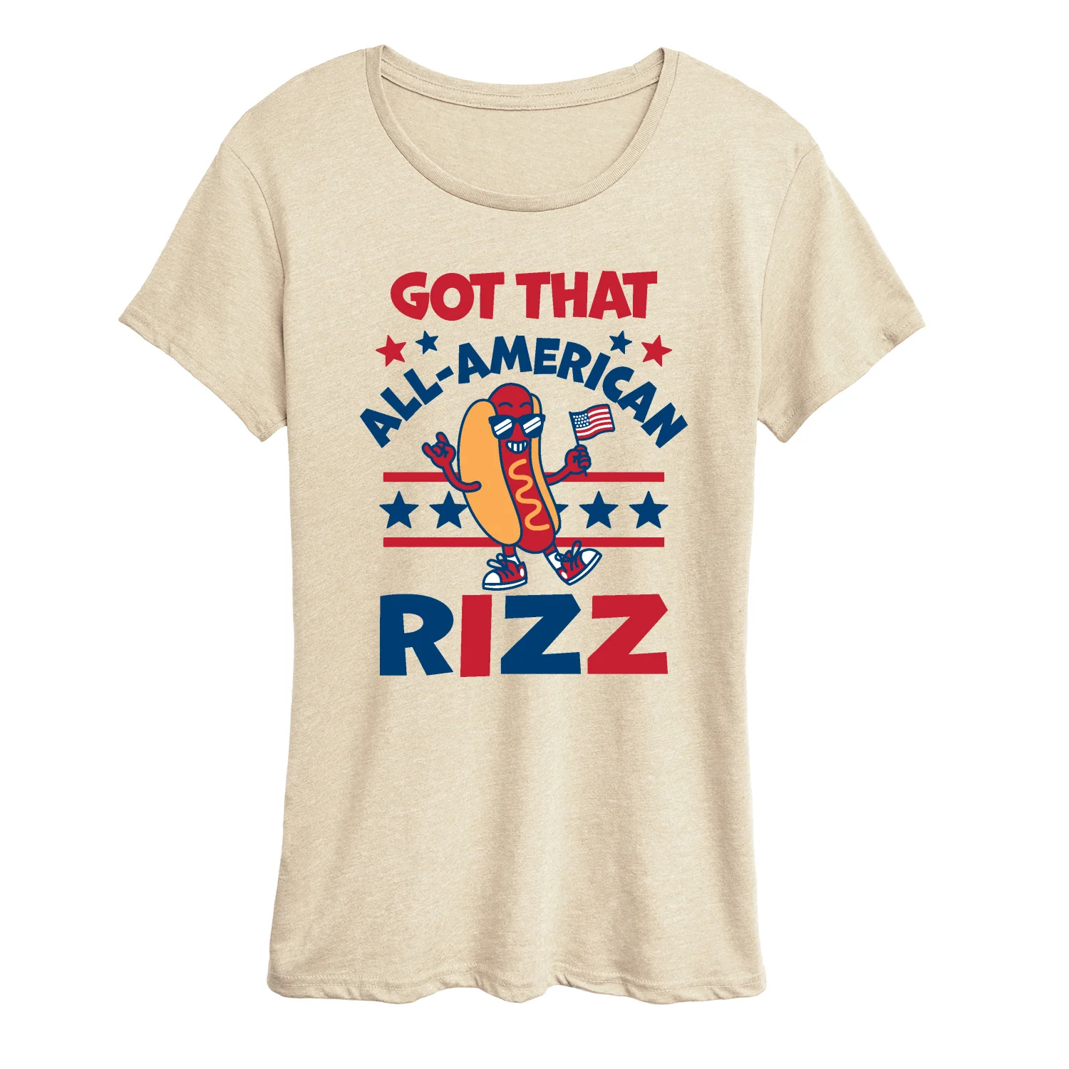 Instant Message - All American Rizz Hotdog - Women's Short Sleeve Graphic T-Shirt - Image 2