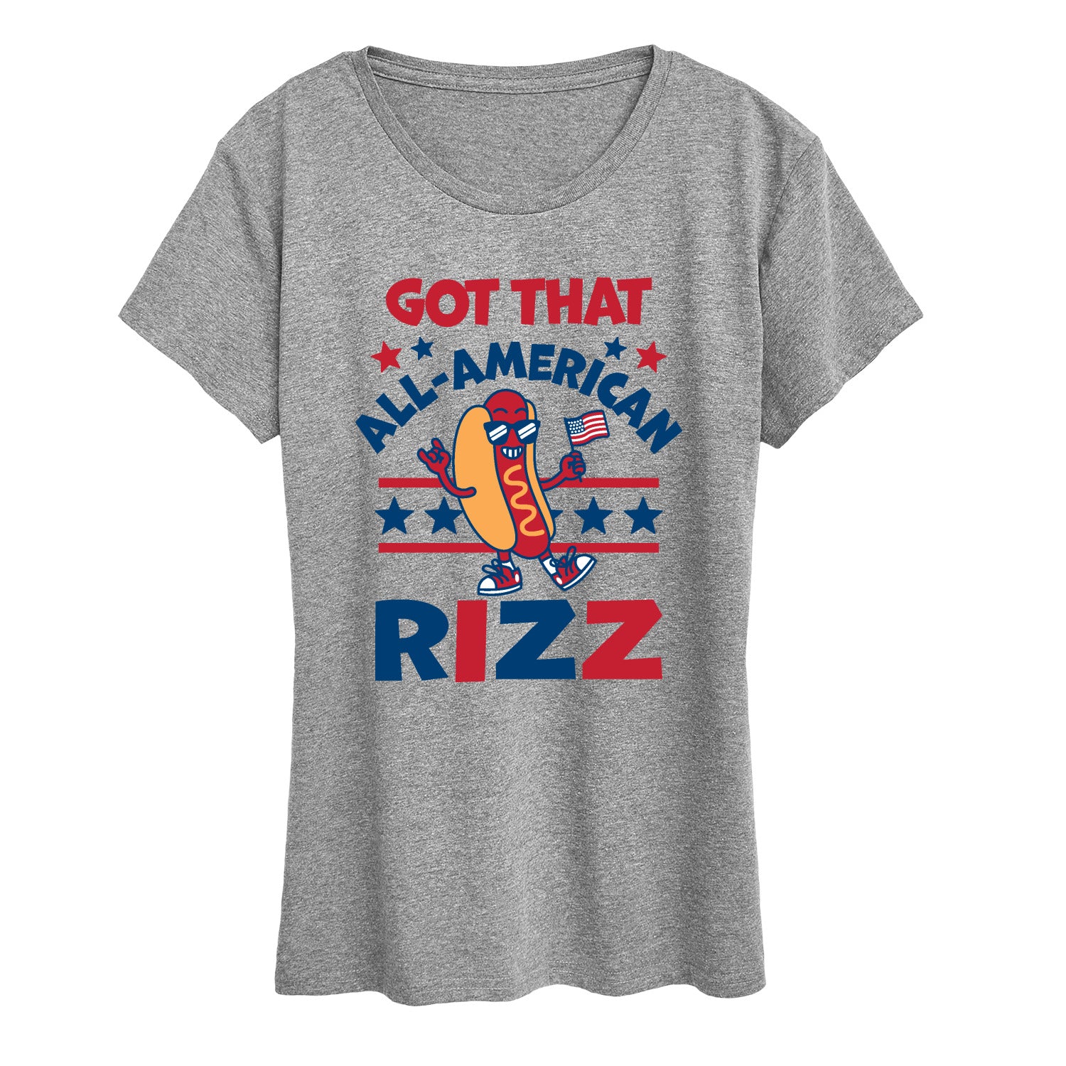 Instant Message - All American Rizz Hotdog - Women's Short Sleeve Graphic T-Shirt - Image 3