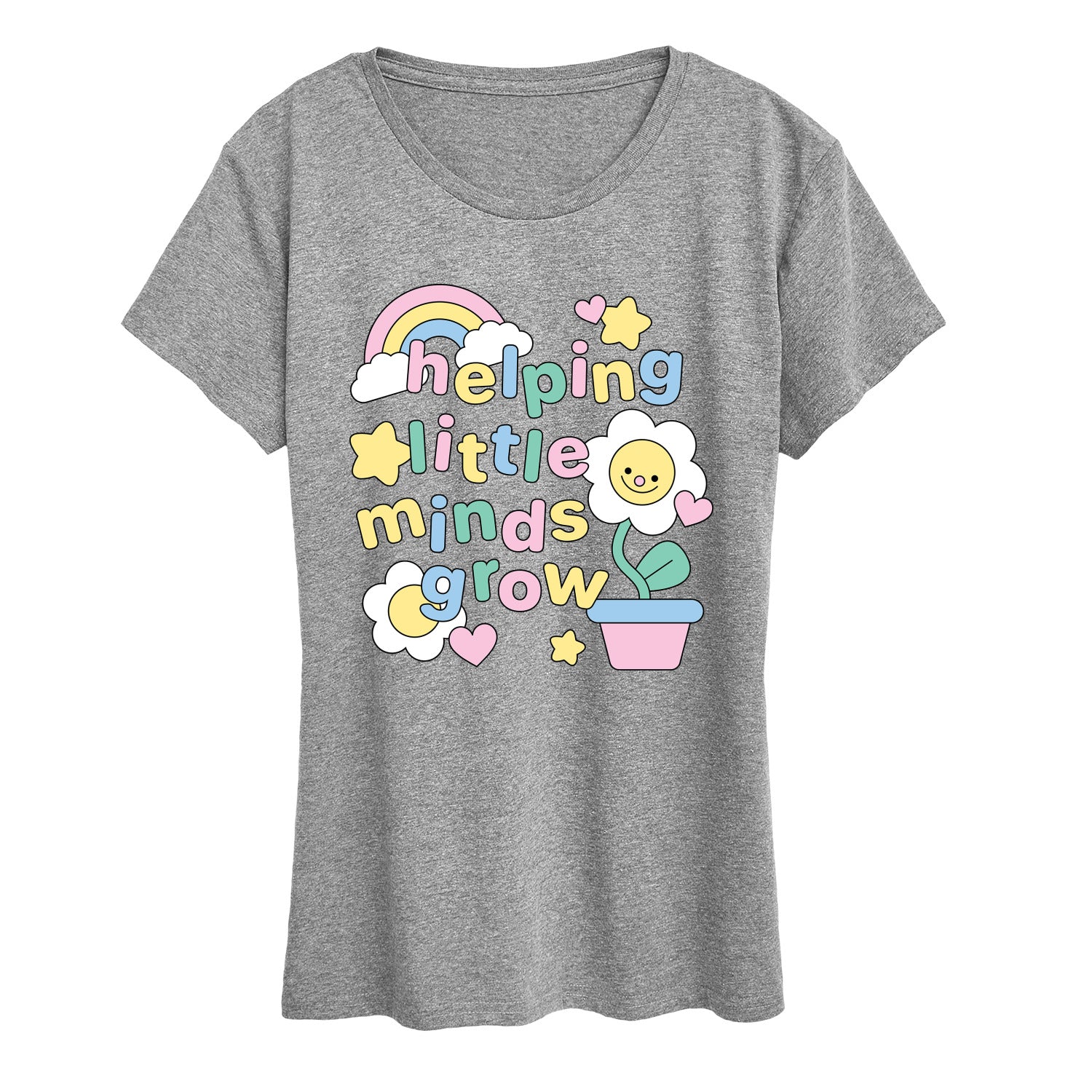Instant Message - Helping Little Minds Grow - Women's Short Sleeve Graphic T-Shirt - Image 3