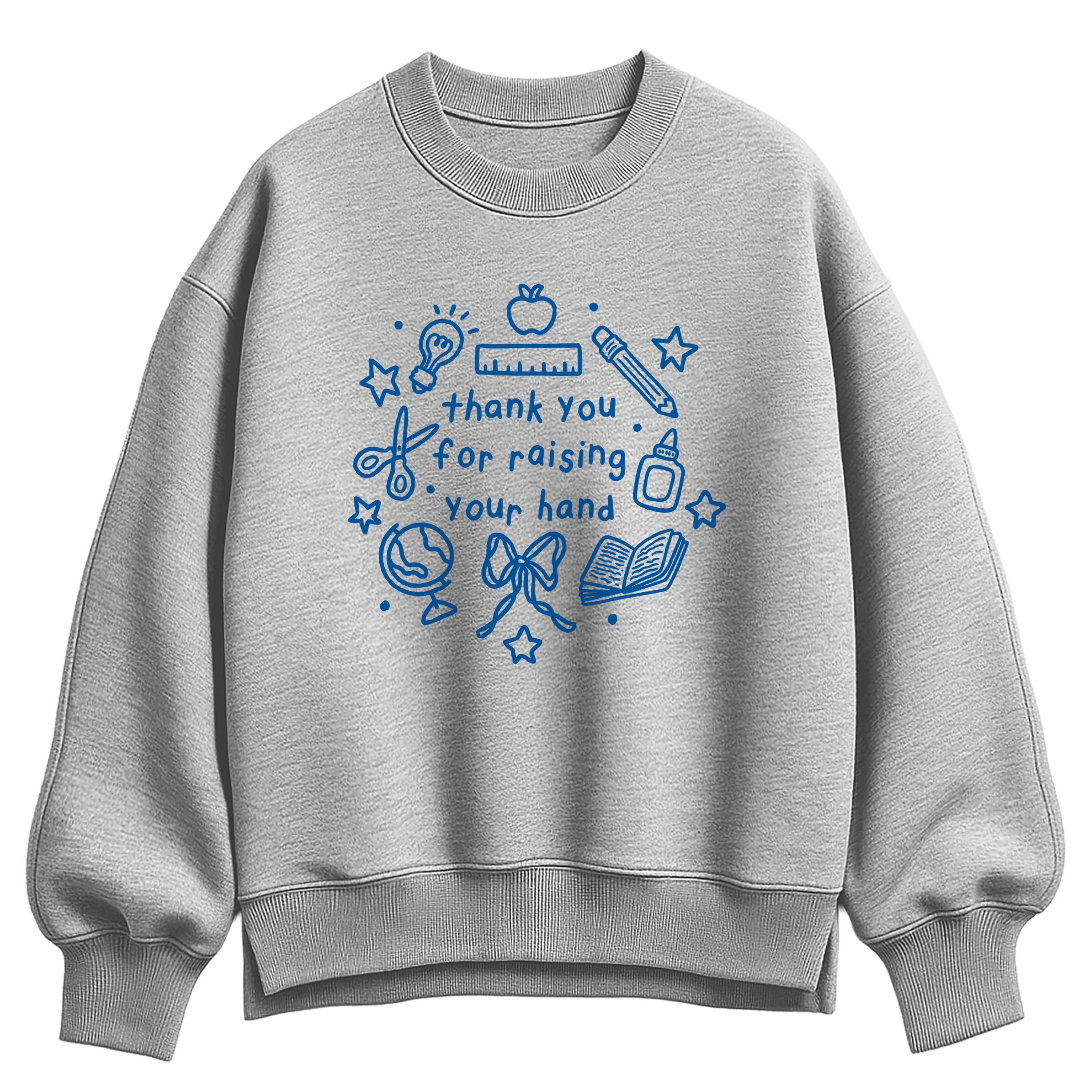 Instant Message - Raising Your Hand - Women's Oversized Fleece Crew Sweatshirt - Image 2