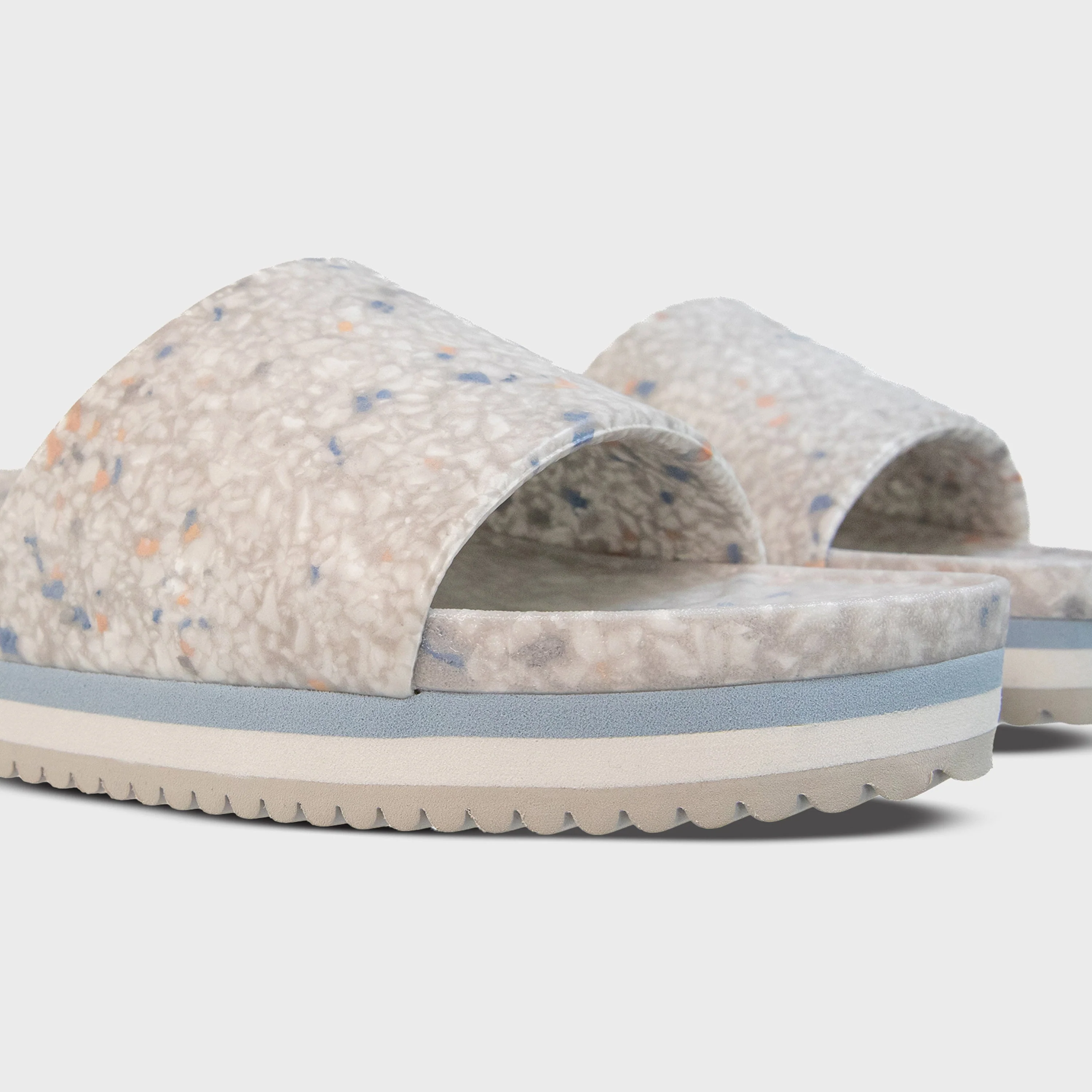 Fleks Unisex East Beach Slide Platform - Faded Denim - Image 3