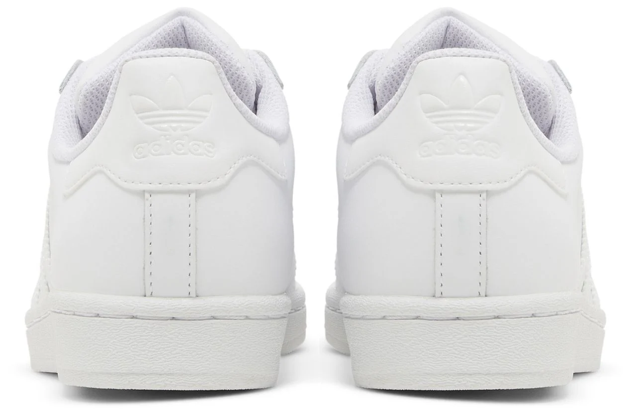 Grade School adidas Superstar J 'Triple White' - Image 4