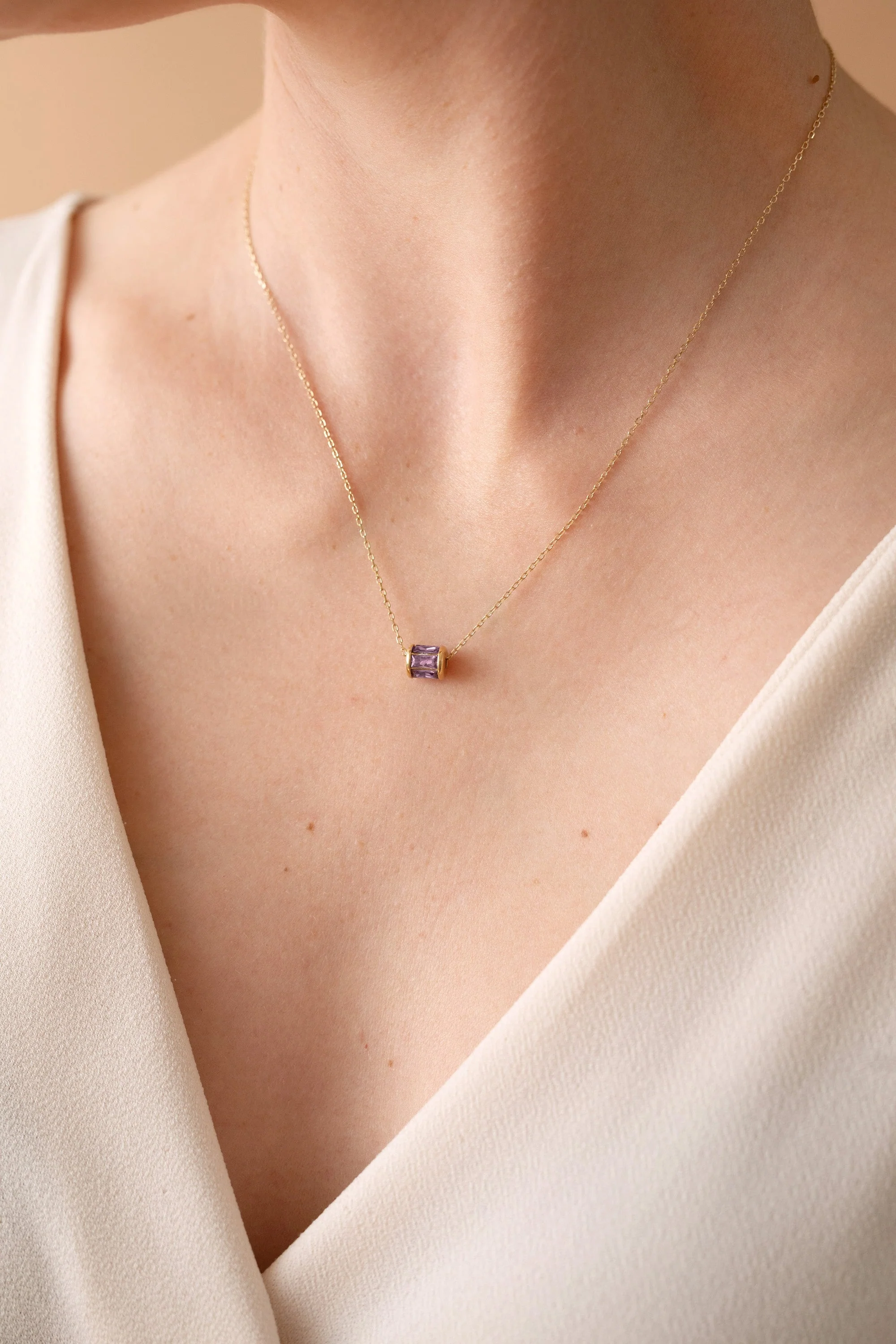 February Birthstone Precious Pendant Necklace - Image 2