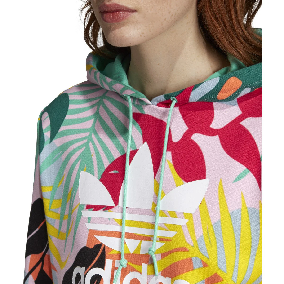 Women's adidas Originals Tropicalage Cropped Hoodie - Image 4