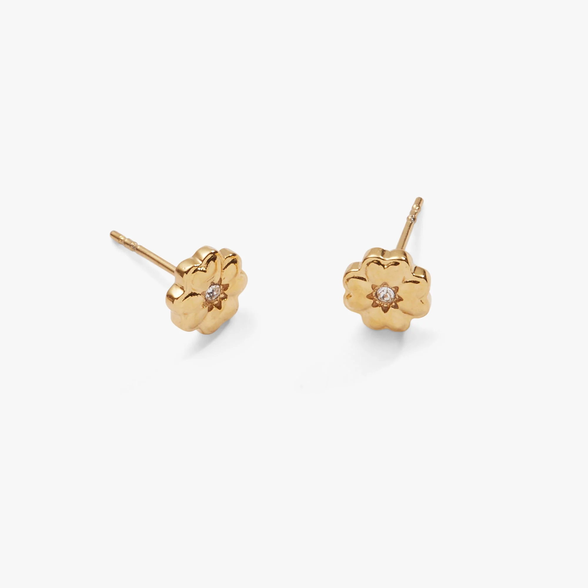 Four-Leaf Clover Mini Stud Earrings - Image 2