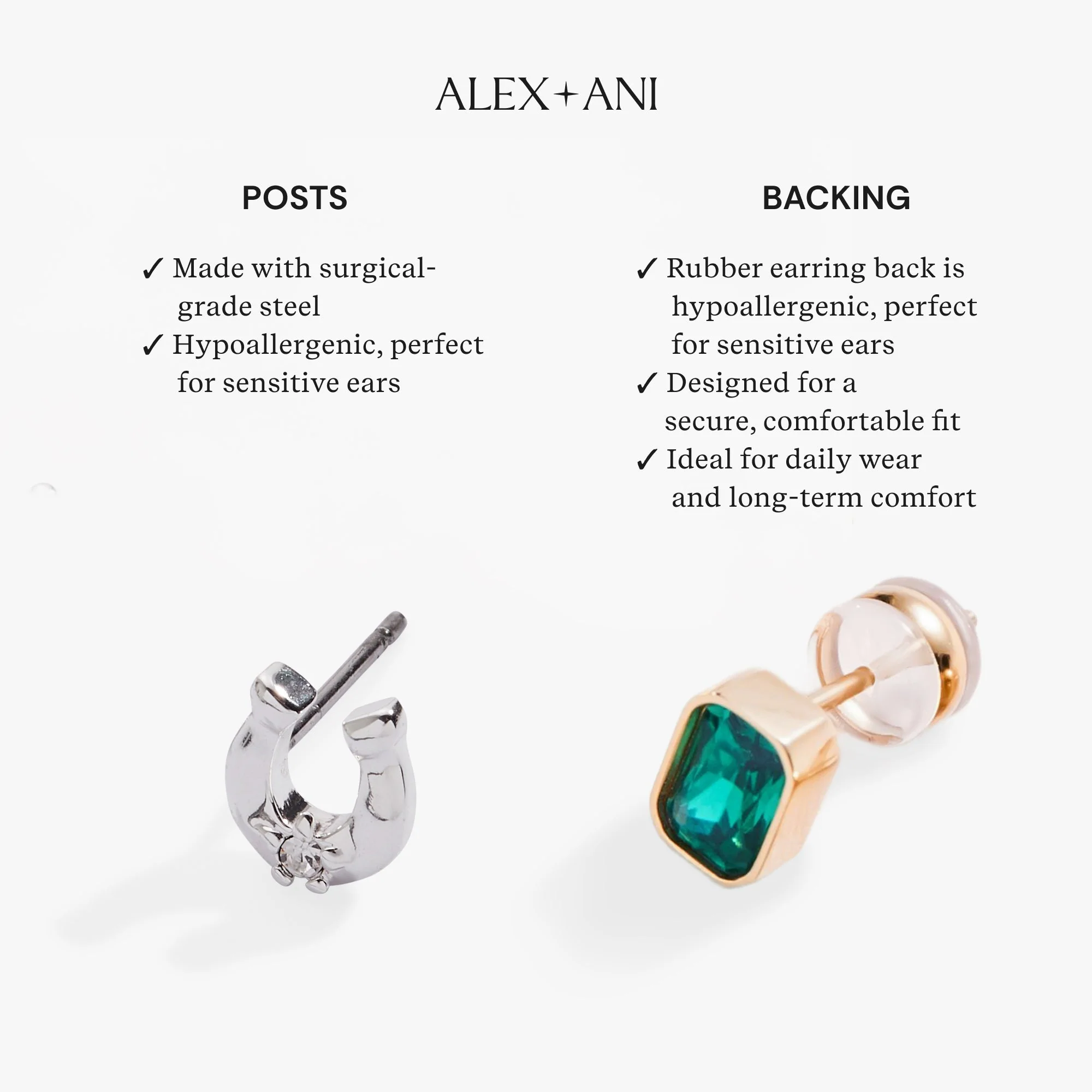 Four-Leaf Clover Mini Stud Earrings - Image 3
