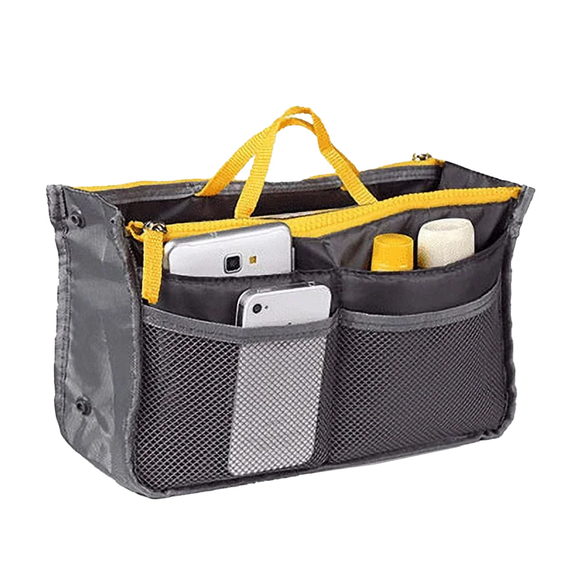 Fresh Fab Finds Women Lady Travel Insert Handbag Organiser Makeup Bags Toiletry Purse Liner w/Hand Strap - Image 4